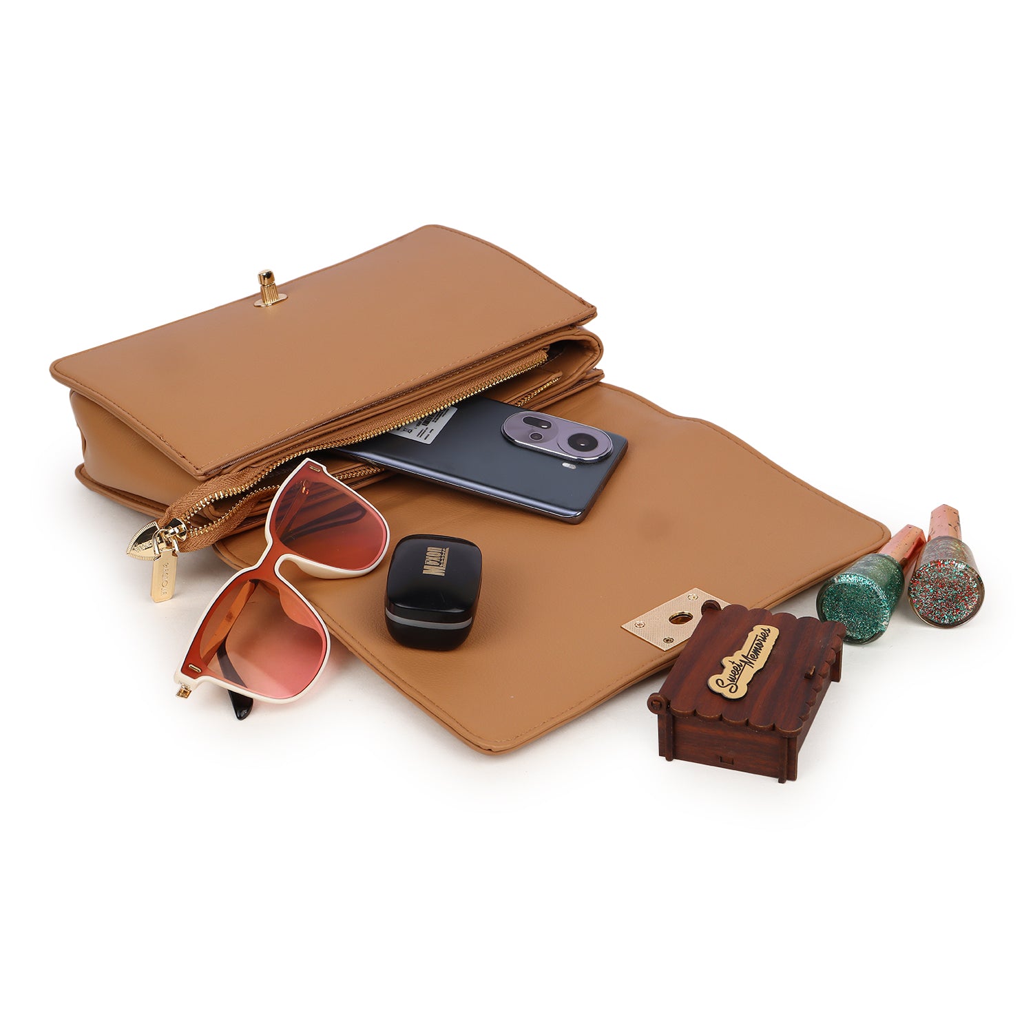 Magnolia Daphne Quilted Sling Bag Brown