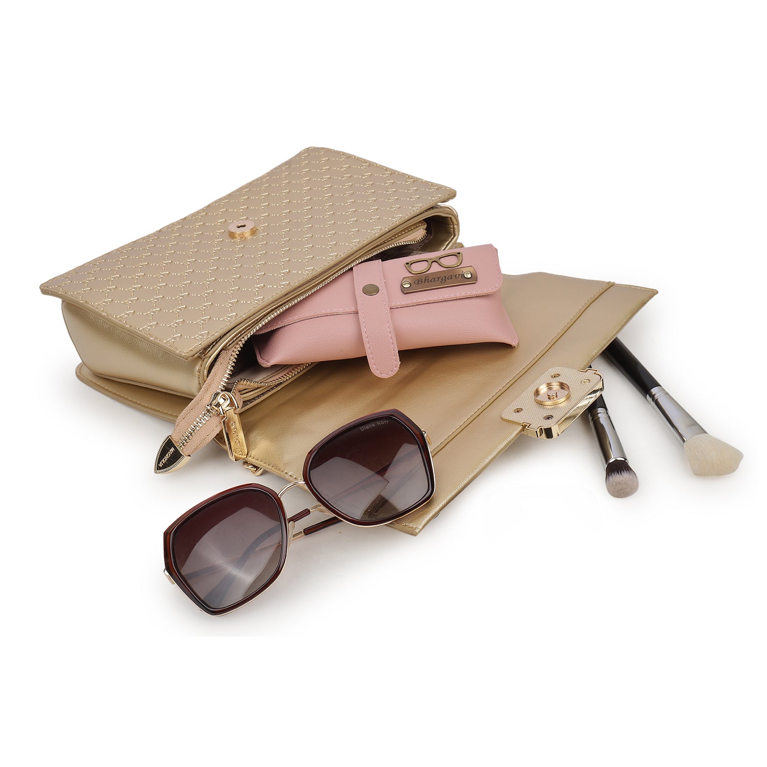 Magnolia Isla Sling Bag Beige & Golden