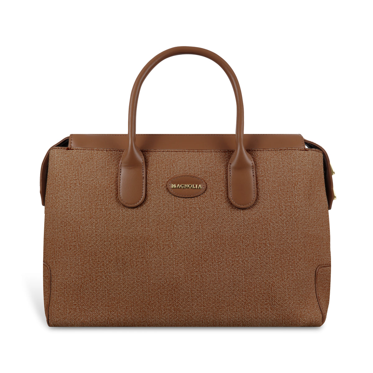 Magnolia Elegant Structured Handbag for Women - Premium Shoulder Tote with Top Handles & Detachable Strap