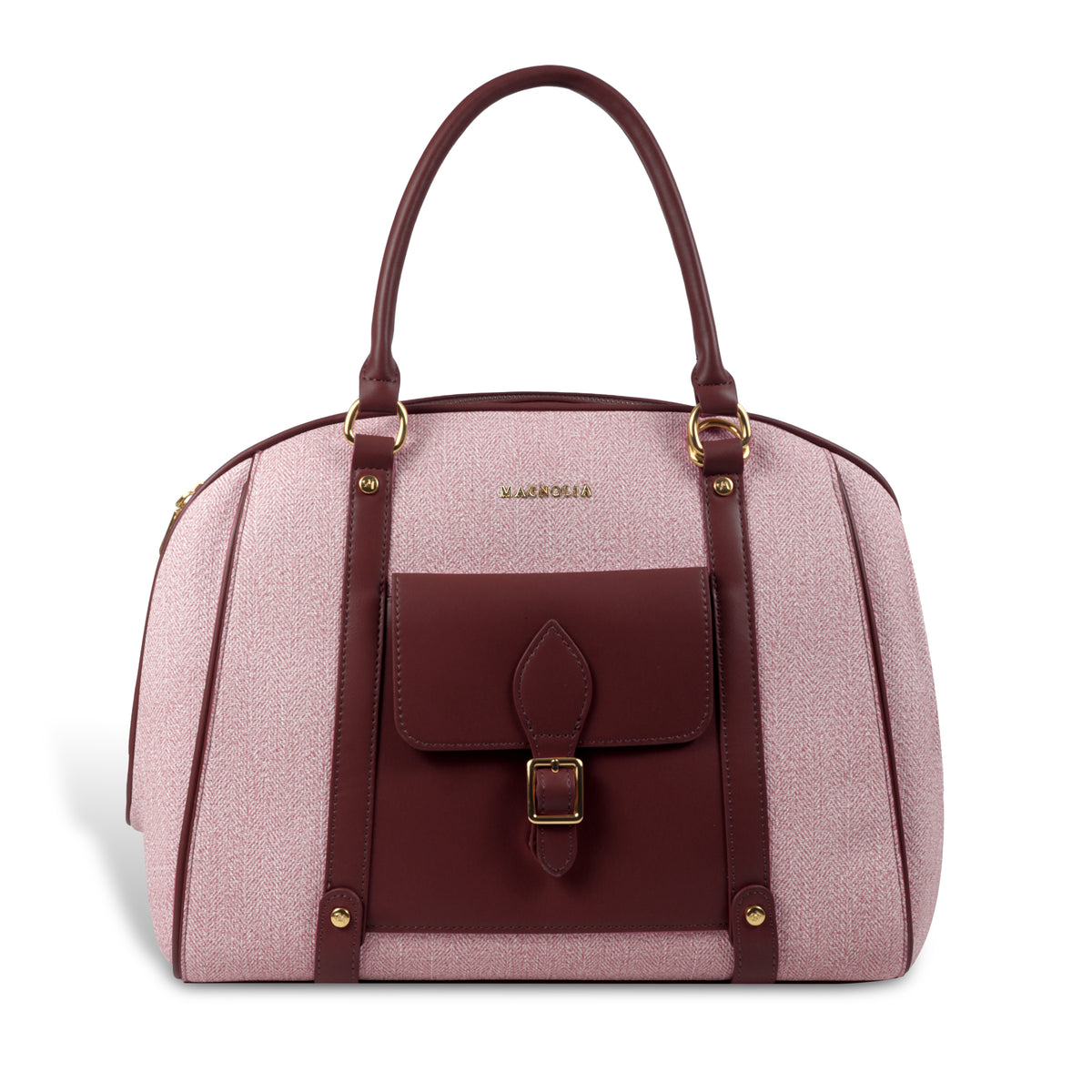 Magnolia Elegant Leatherette Handbag for Women with Detachable Strap