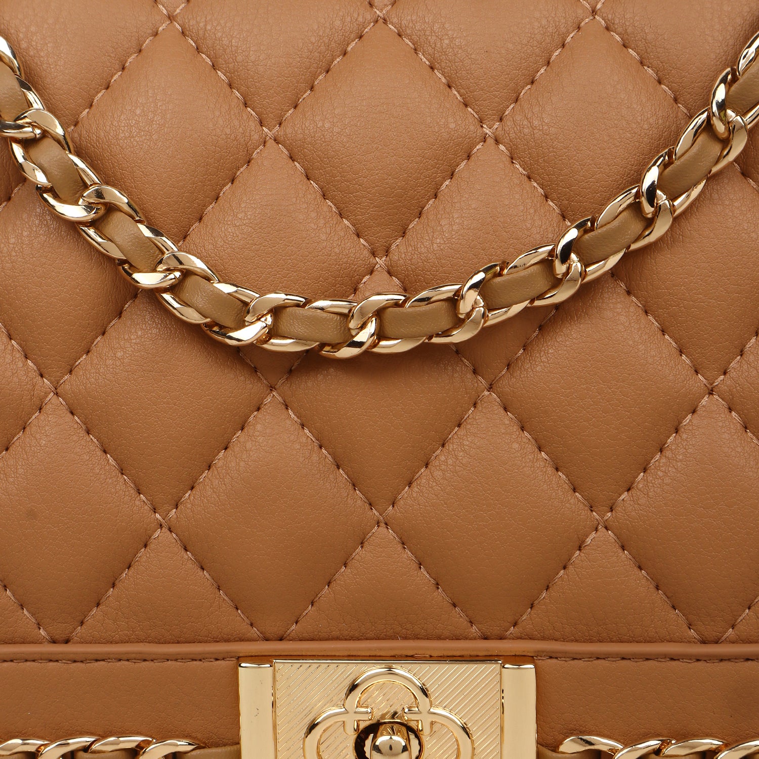 Magnolia Daphne Quilted Sling Bag Brown