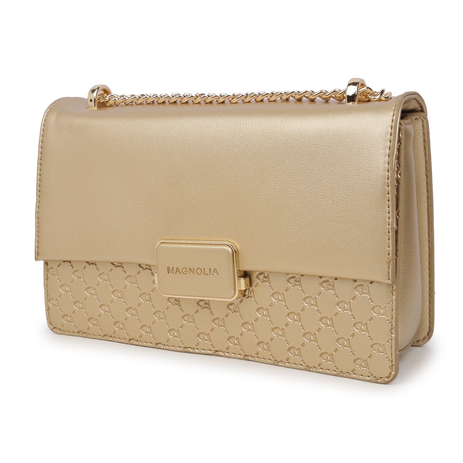 Magnolia Isla Sling Bag Beige & Golden