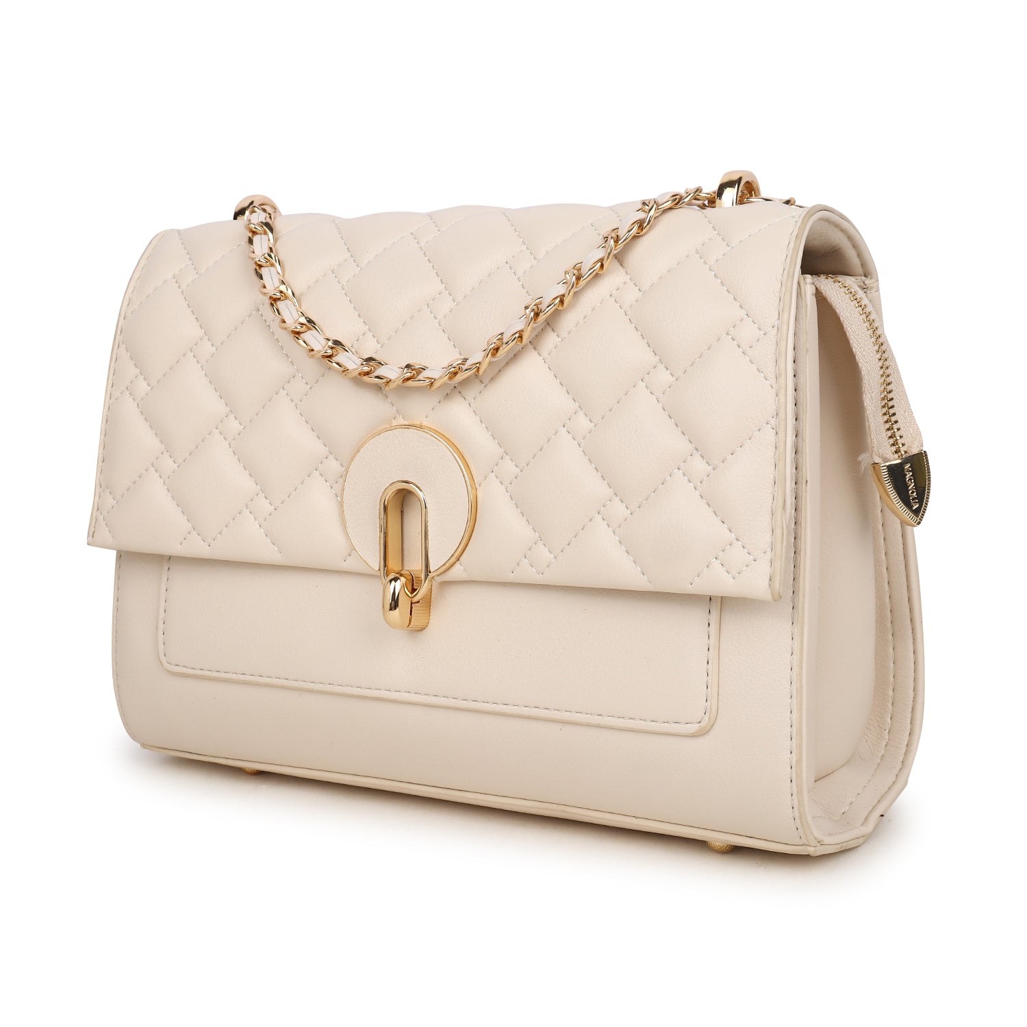 Magnolia Sylvie Quilted Sling Bag White