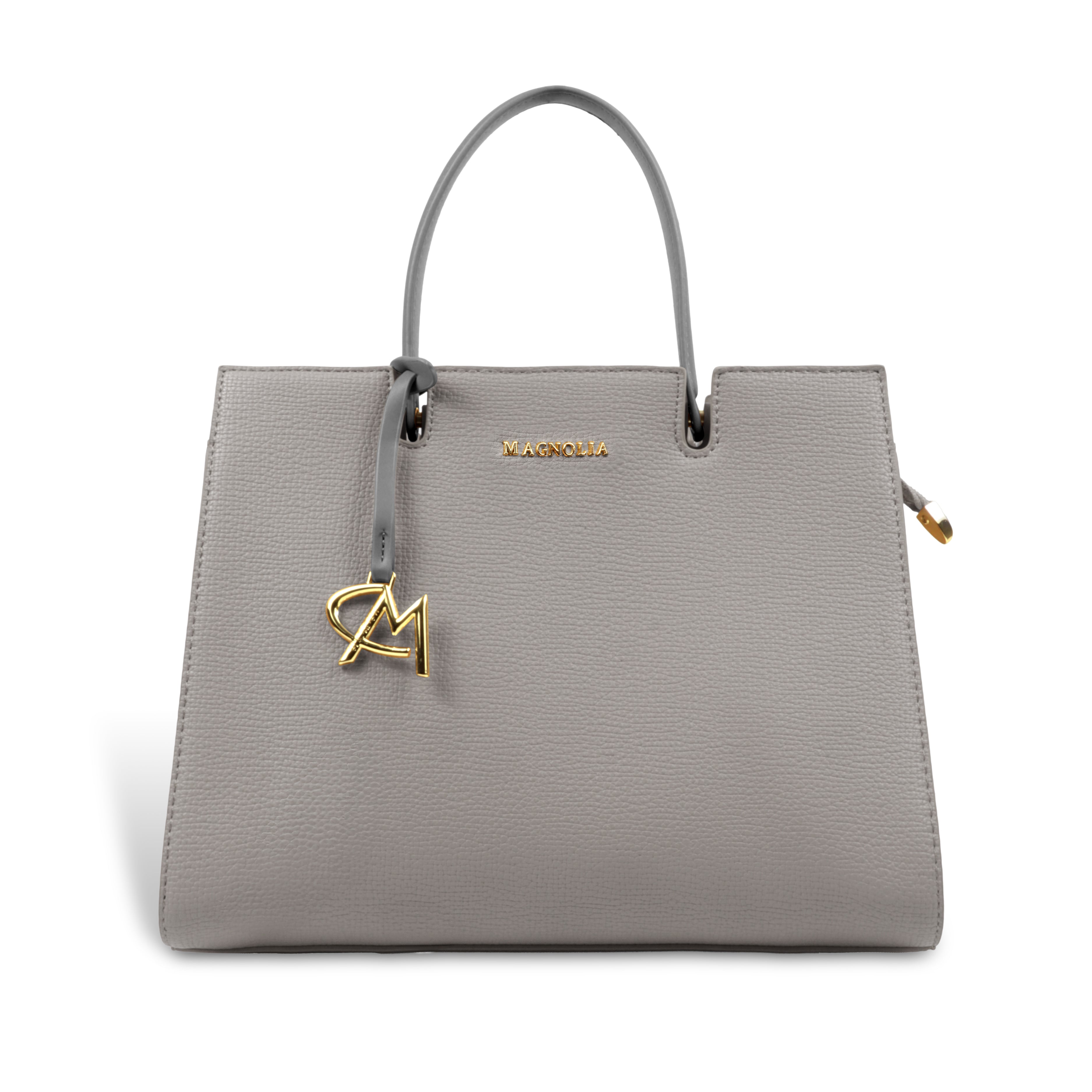 Magnolia Women’s Handbag – 9.5L Spacious Faux Leather Tote in Gray