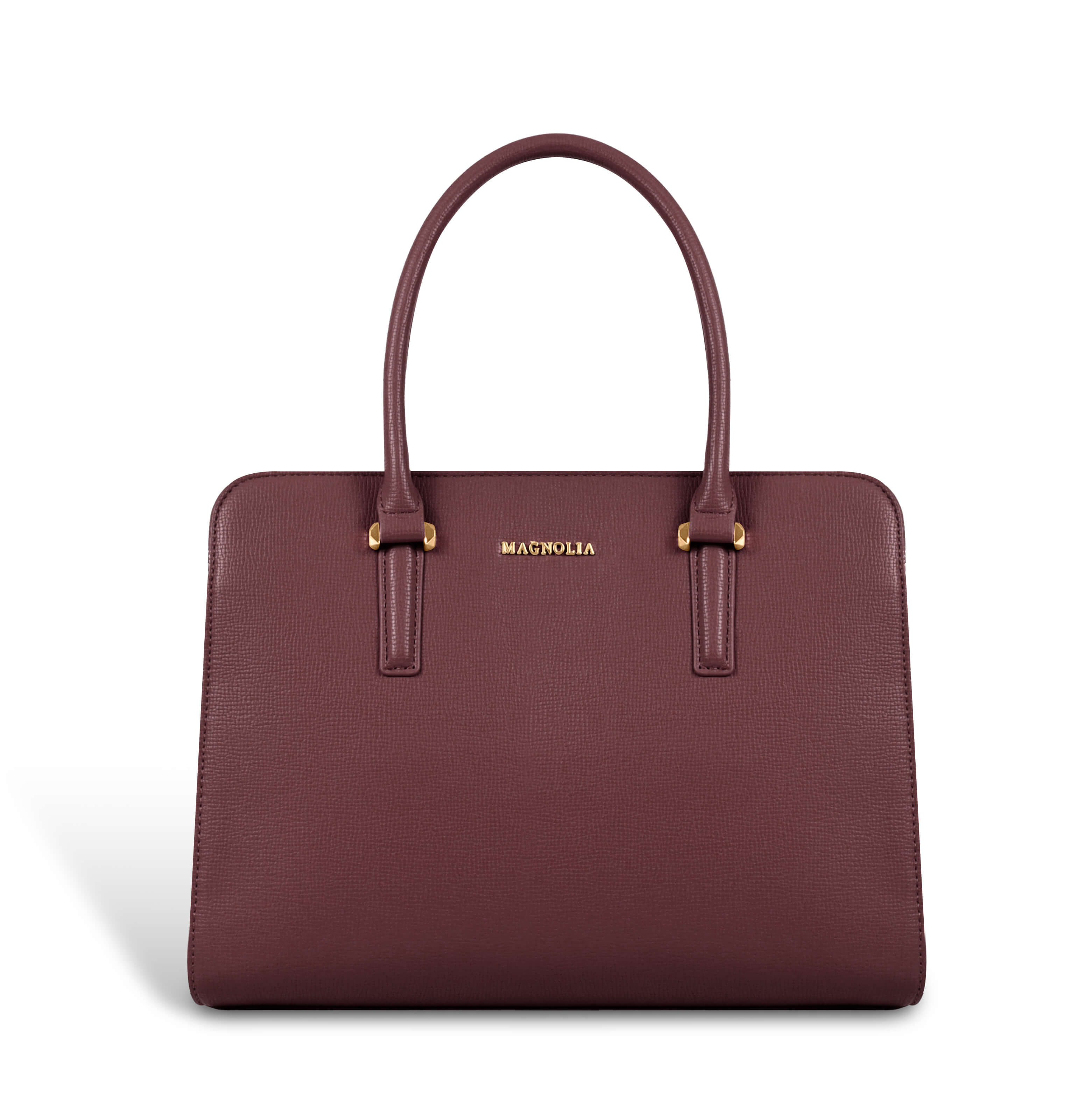 Magnolia® Prime Beige Carryall Vegan LeatherHandbag with Spacious Interior & Long Strap – Red