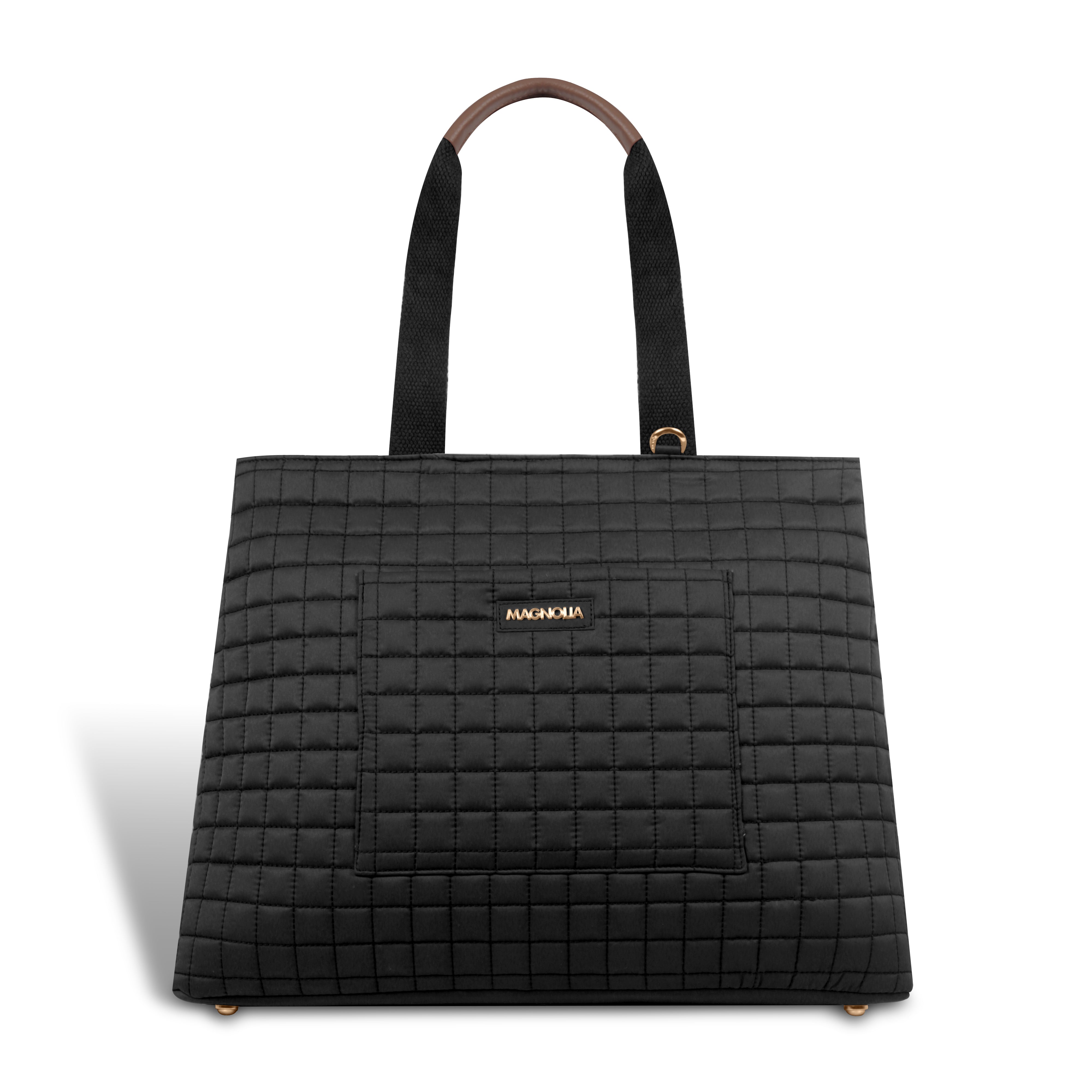 Magnolia Black Babette Large Quilted Tote Bag