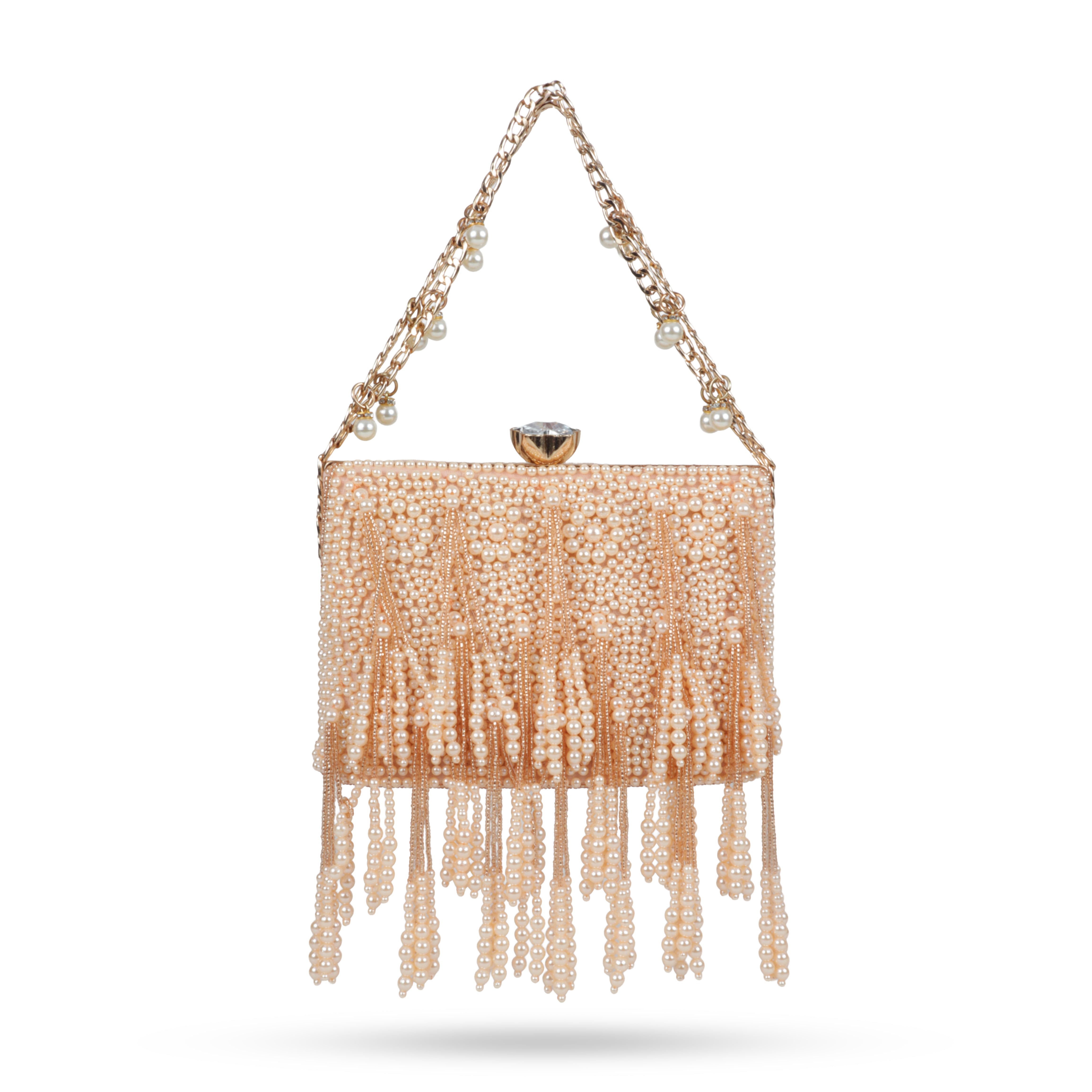 Magnolia Luxe Bronze Beaded Velvet Clutch – Bridal, Festive & Party Wear