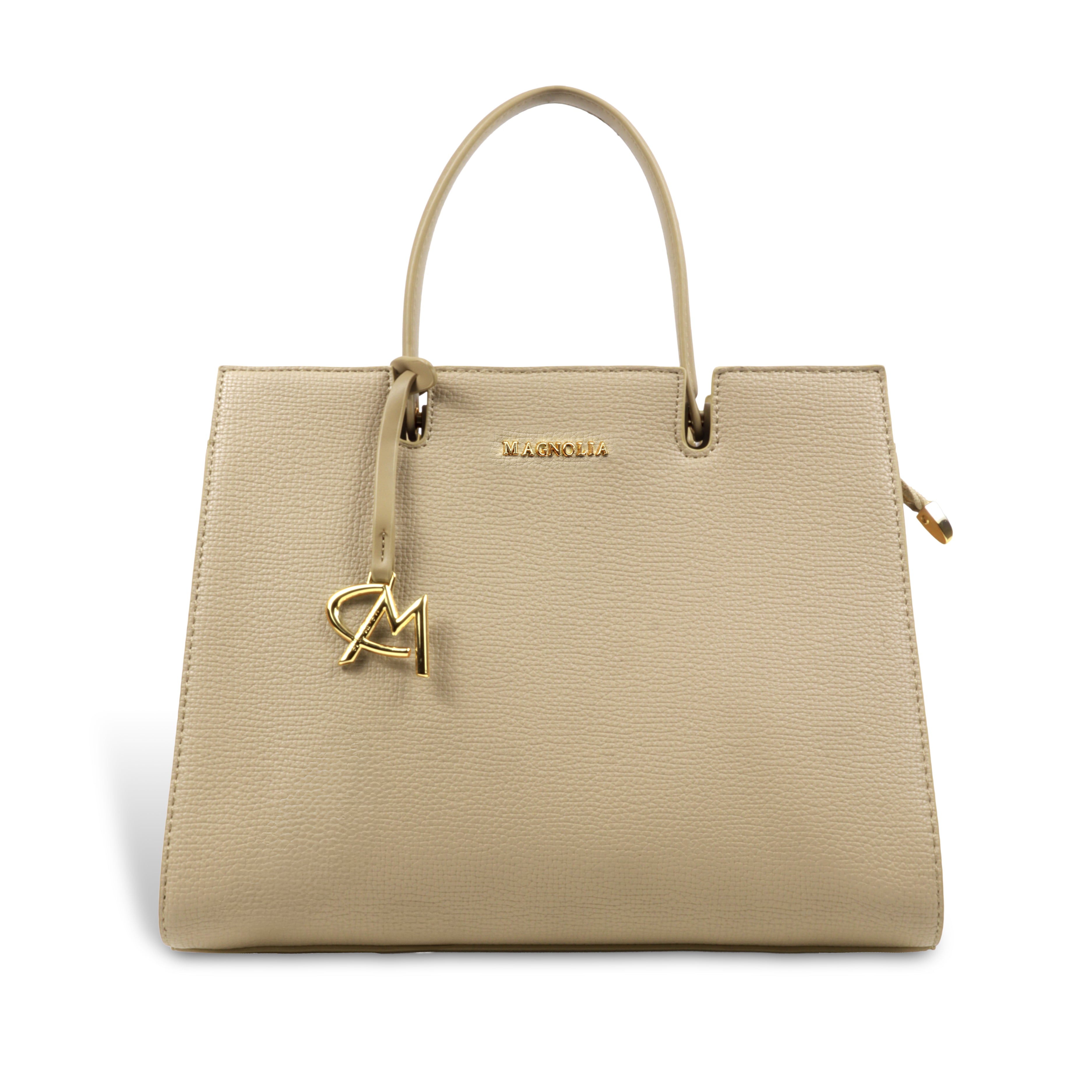 Magnolia Women’s Handbag – 9.5L Spacious Faux Leather Tote in Gold