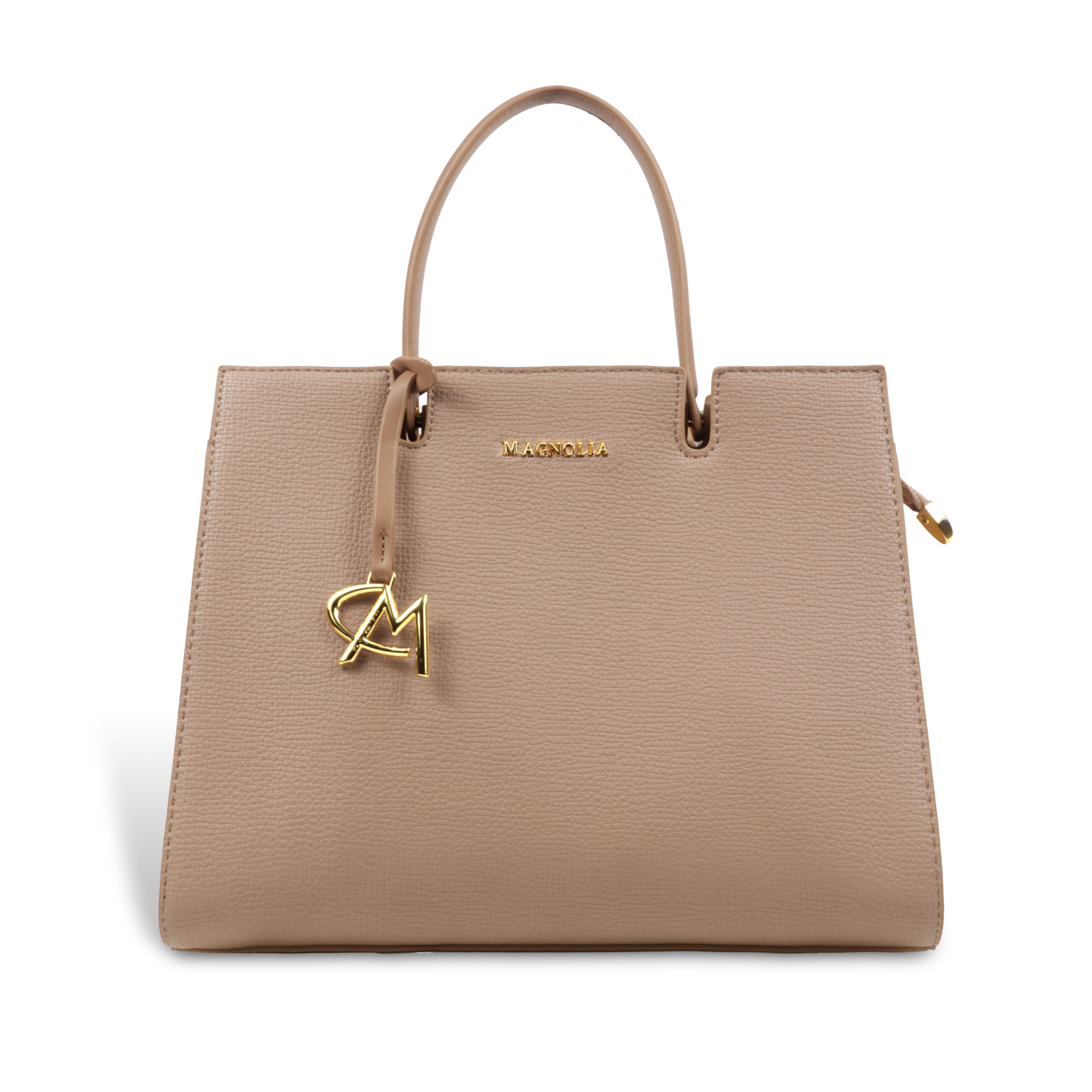 Magnolia Women’s Handbag – 9.5L Spacious Faux Leather Tote in Khaki