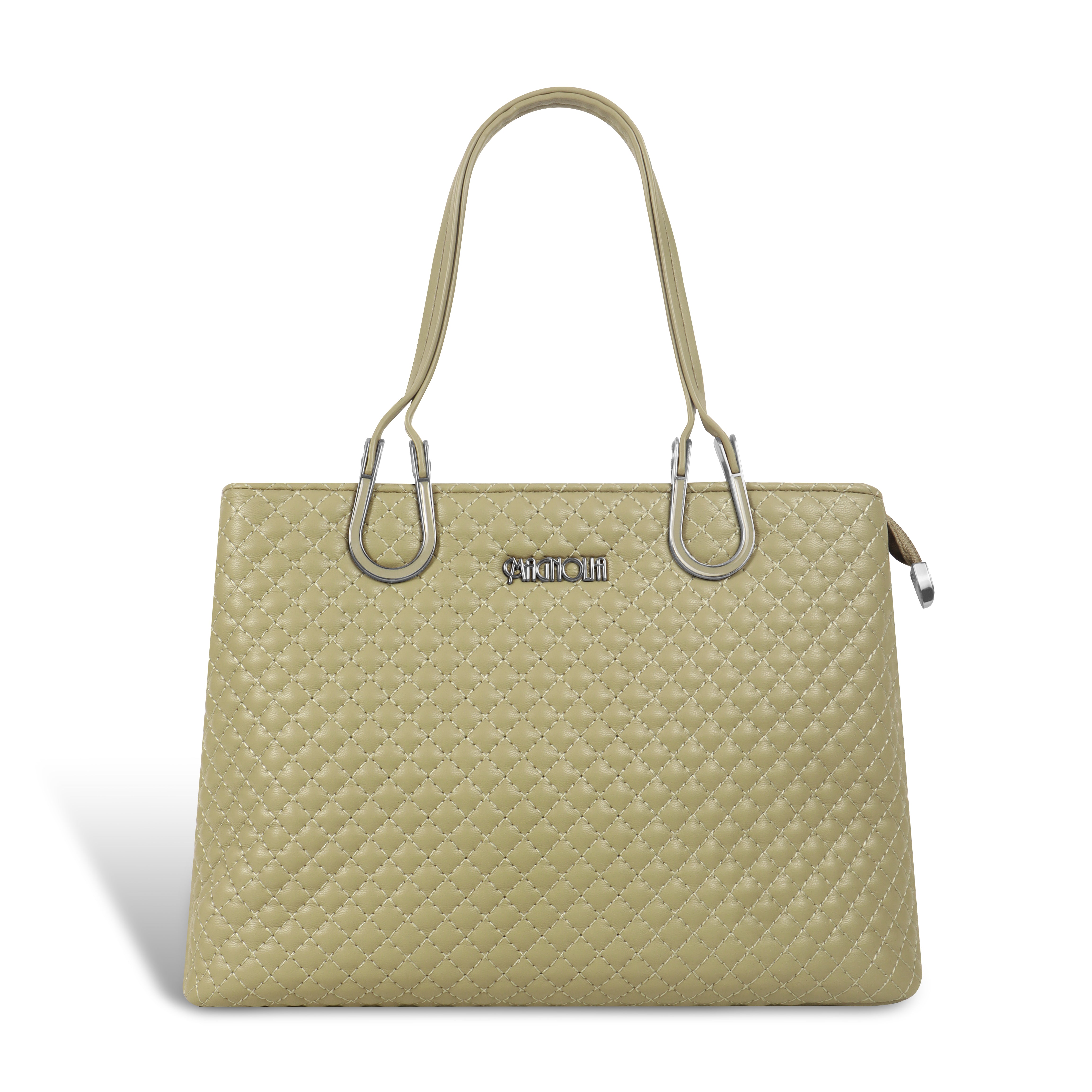 Magnolia Quilted Faux Leather Handbag for Women | 10.5L Elegant Everyday & Office Shoulder Bag