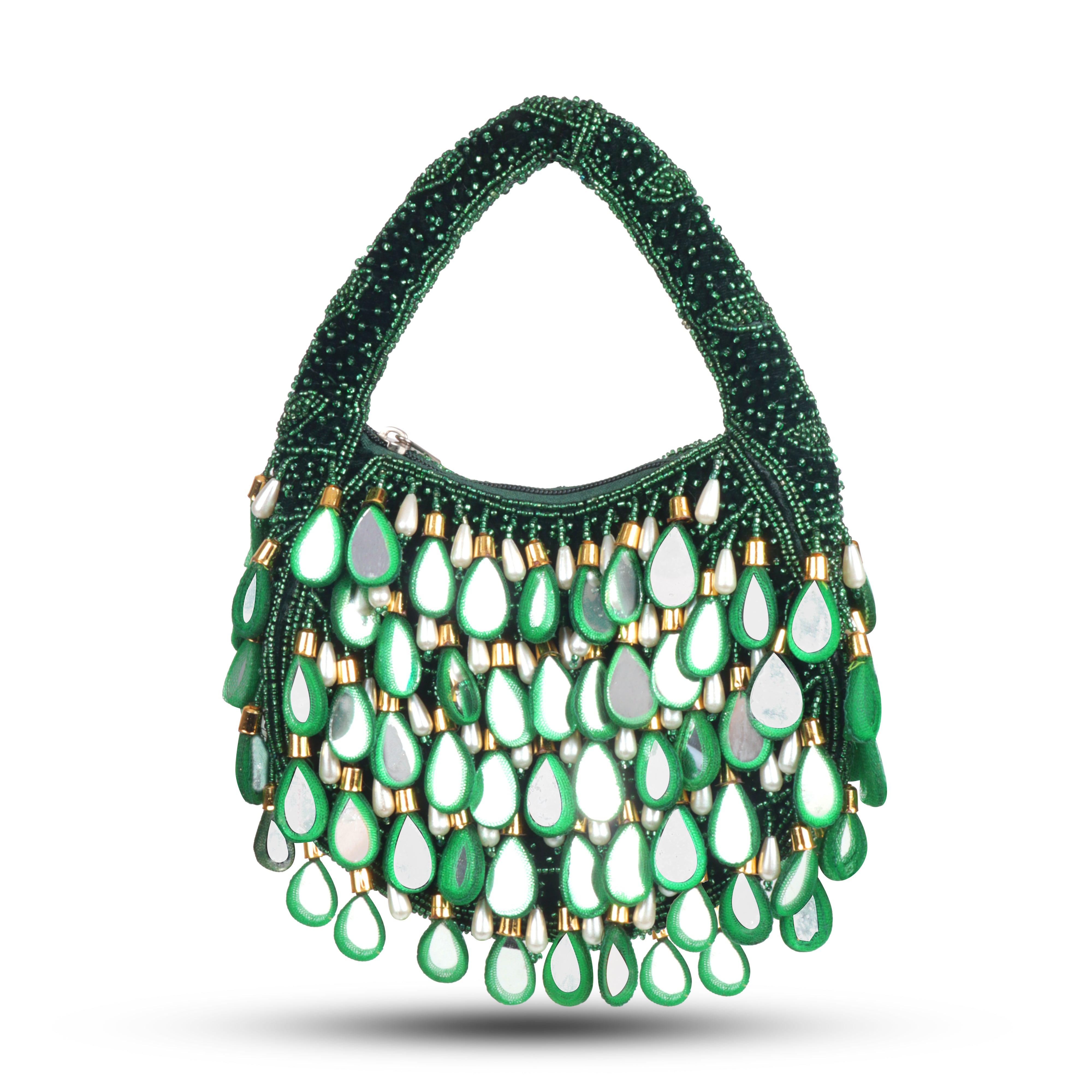 Magnolia Luxe Dark Green Velvet Clutch – Bridal, Festive & Party Wear