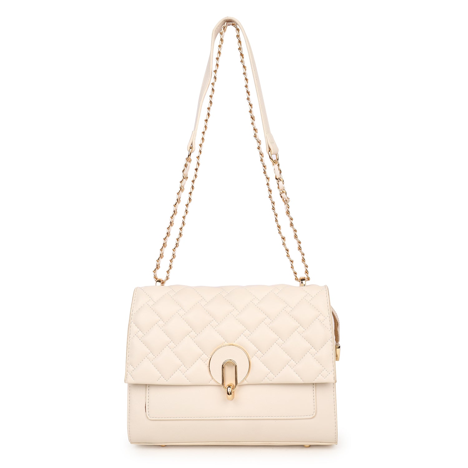 Magnolia Sylvie Quilted Sling Bag White