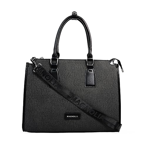 Magnolia® Premium Faux Leather Handbag – 10L Spacious Everyday & Office Bag | Black