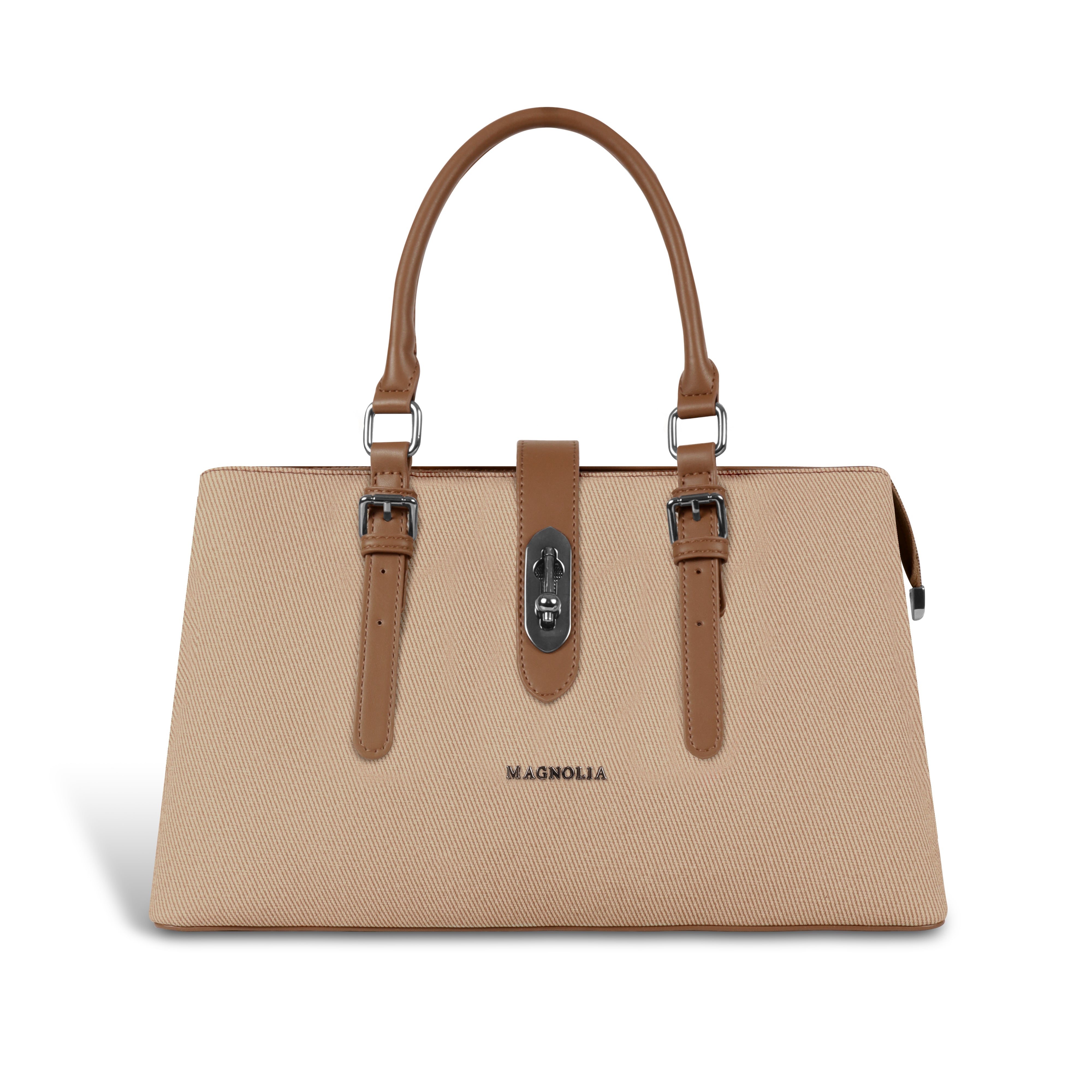 Magnolia Brown Handbag | Vegan Leather | 10.58L Storage