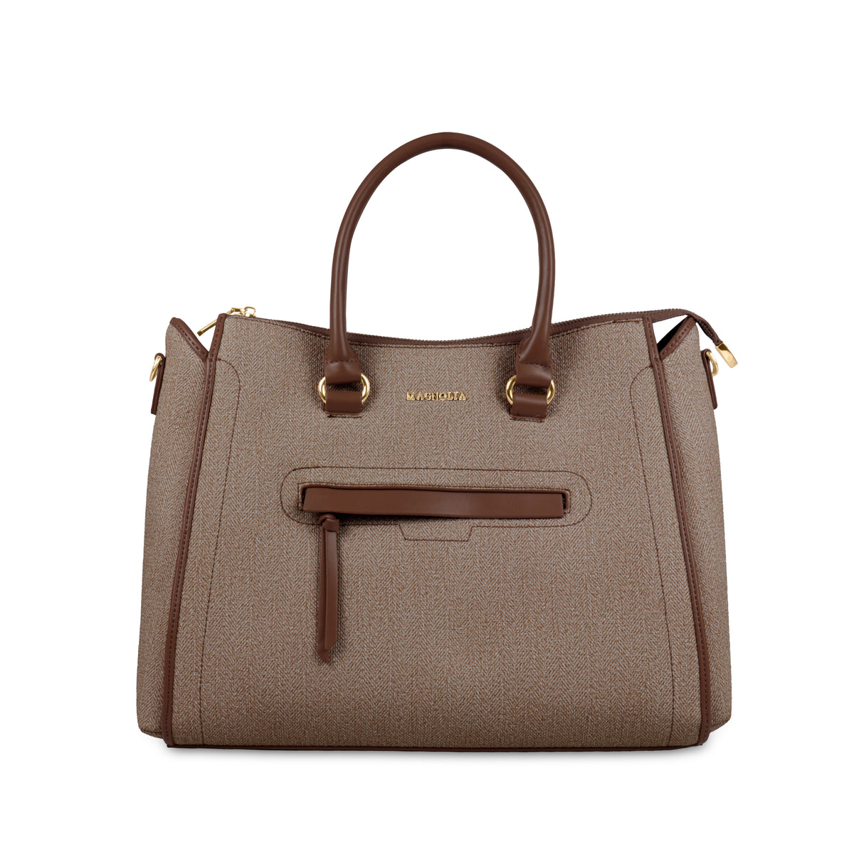 Magnolia Stylish Textured Handbag for Women - Elegant Shoulder Tote with Detachable Strap