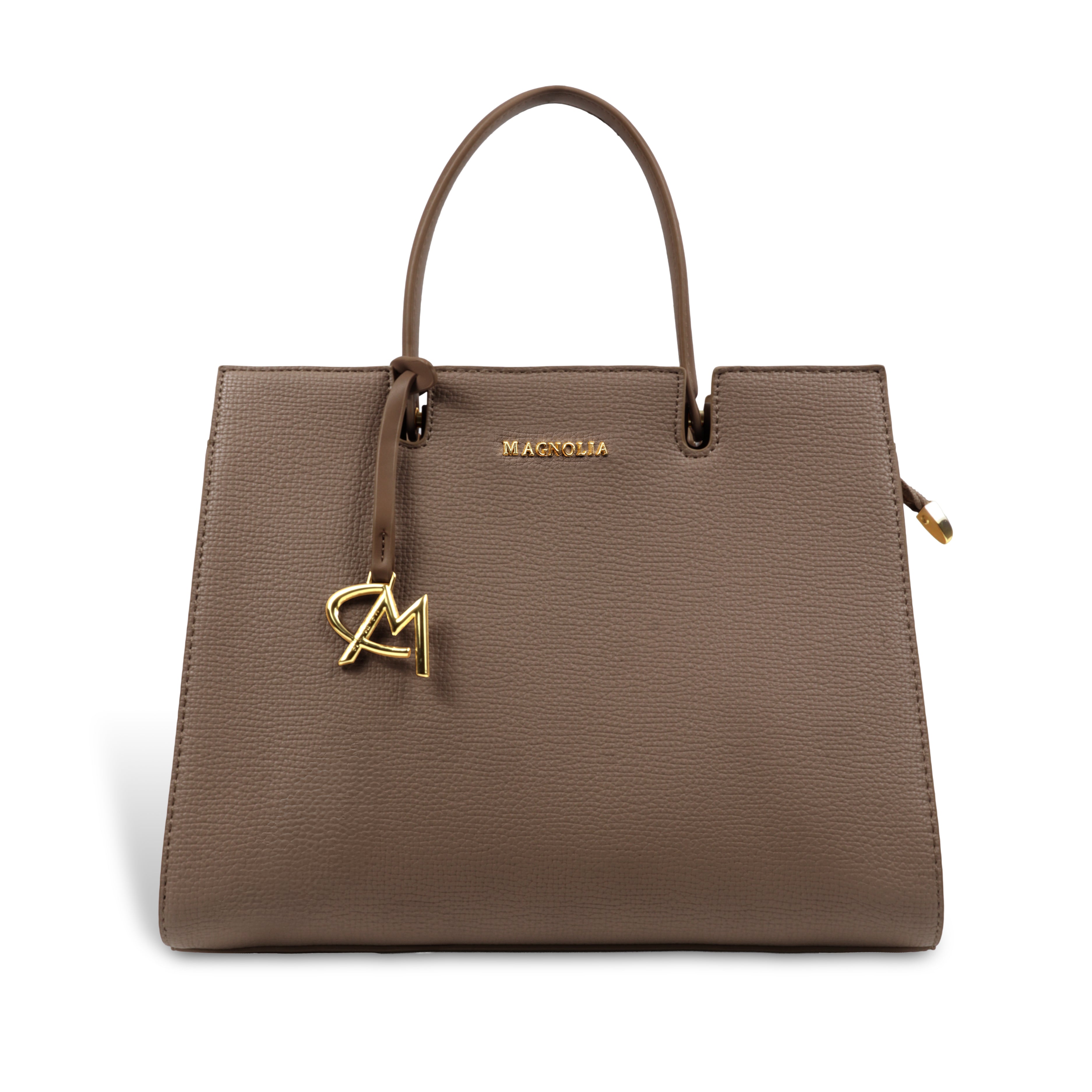 Magnolia Women’s Handbag – 9.5L Spacious Faux Leather Tote in Brown