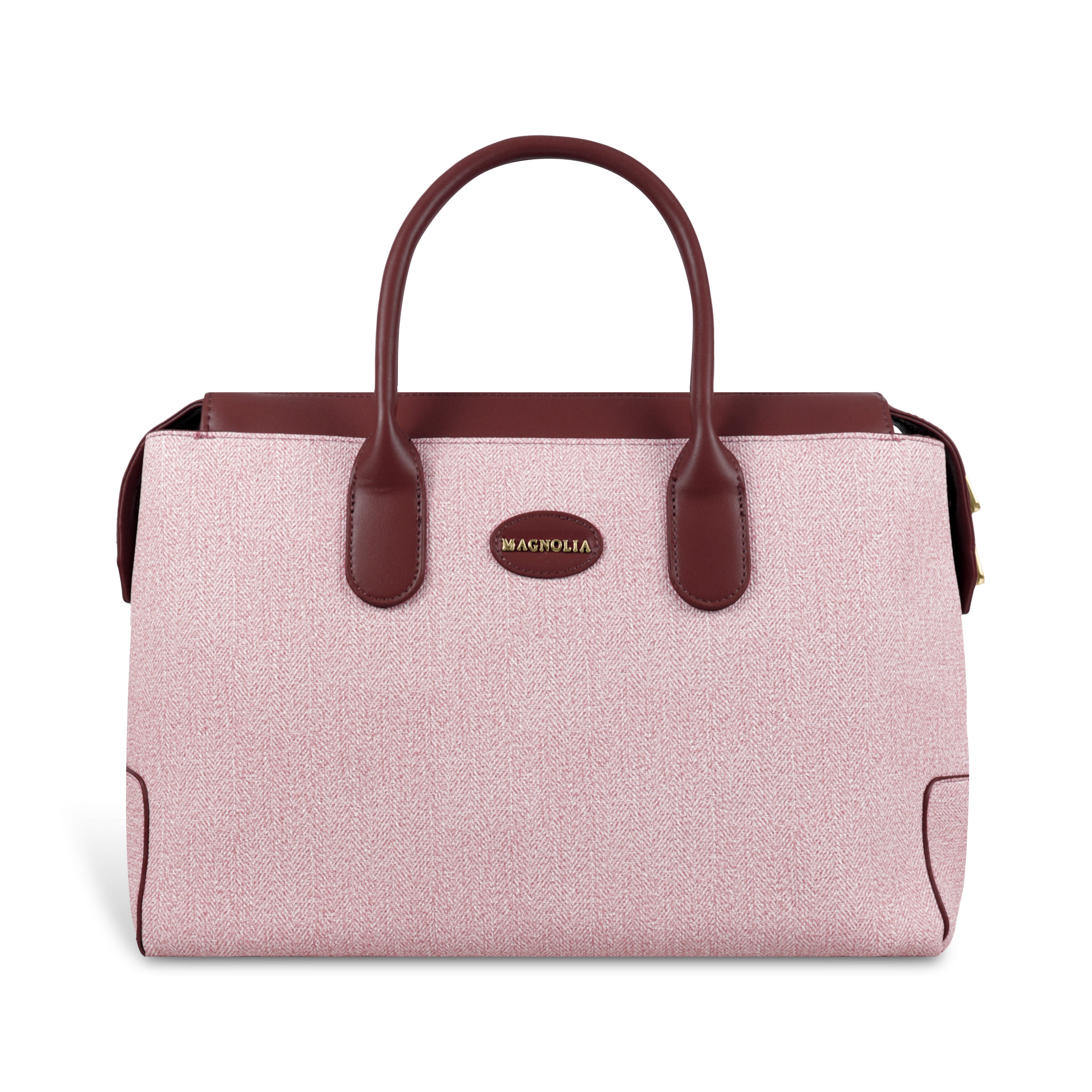 Magnolia Elegant Structured Handbag for Women - Premium Shoulder Tote with Top Handles & Detachable Strap