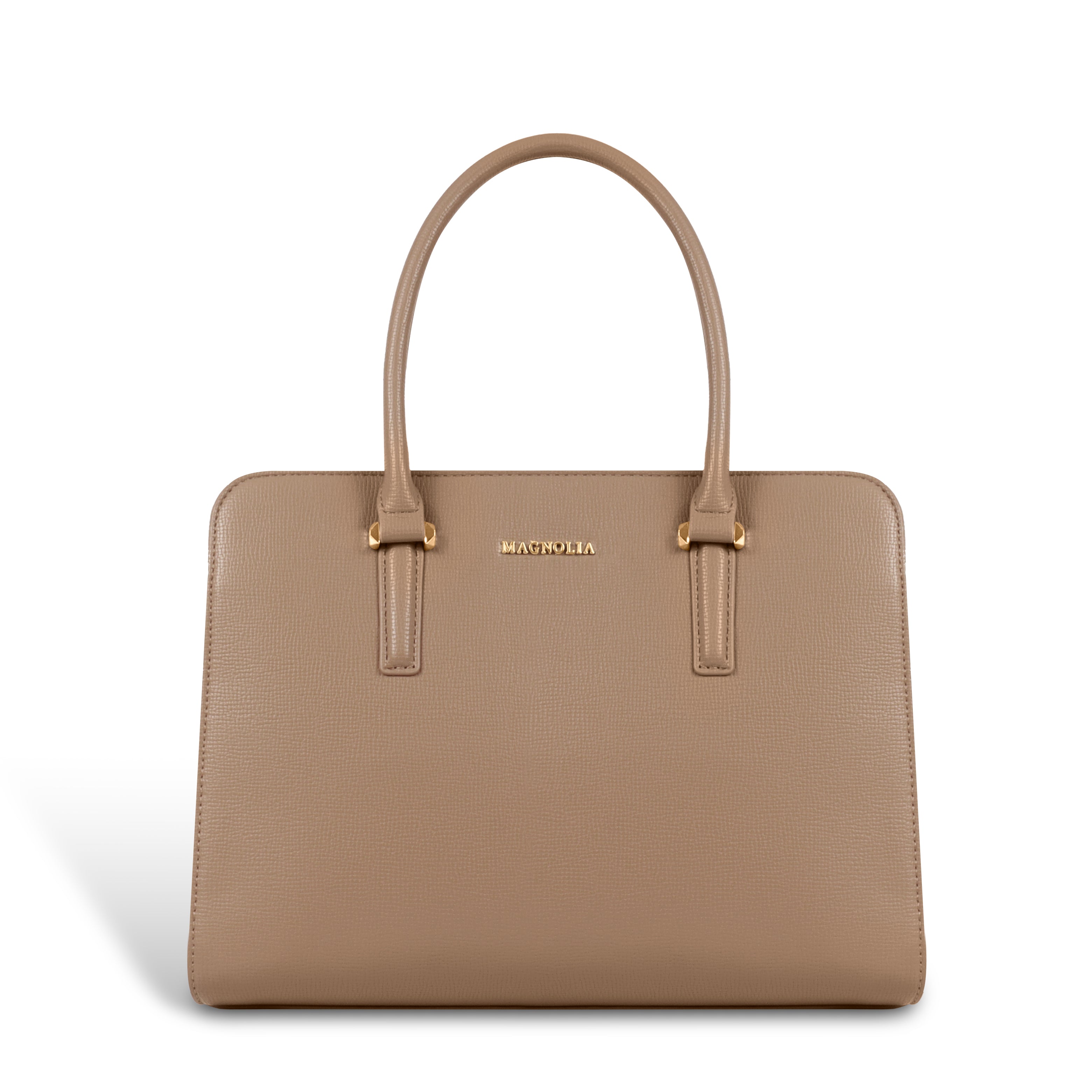 Magnolia® Prime Beige Carryall Vegan LeatherHandbag with Spacious Interior & Long Strap – Khaki