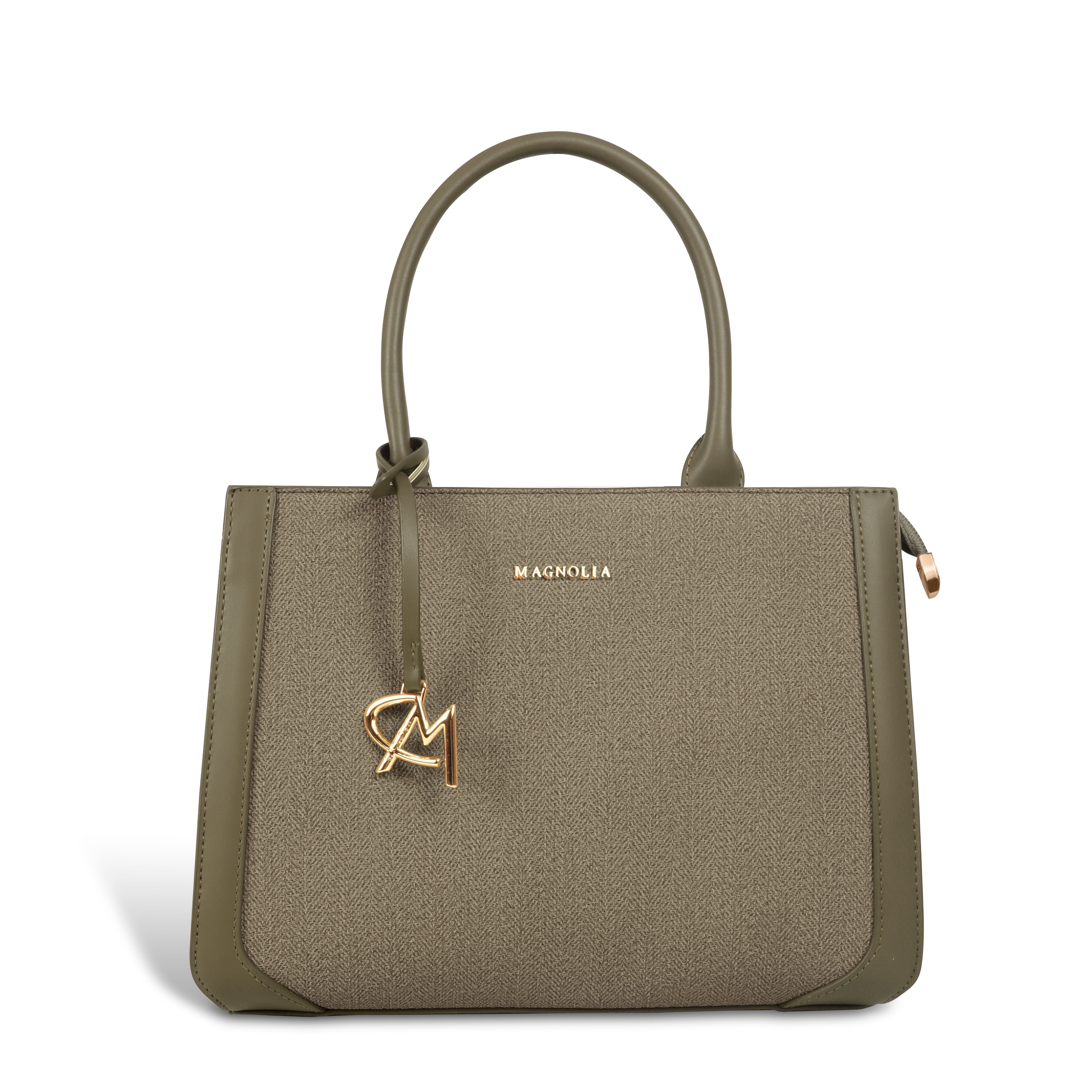 Magnolia Structured PU Leather Handbag for Women | 10.5L Stylish Office & Everyday Bag with Long Strap