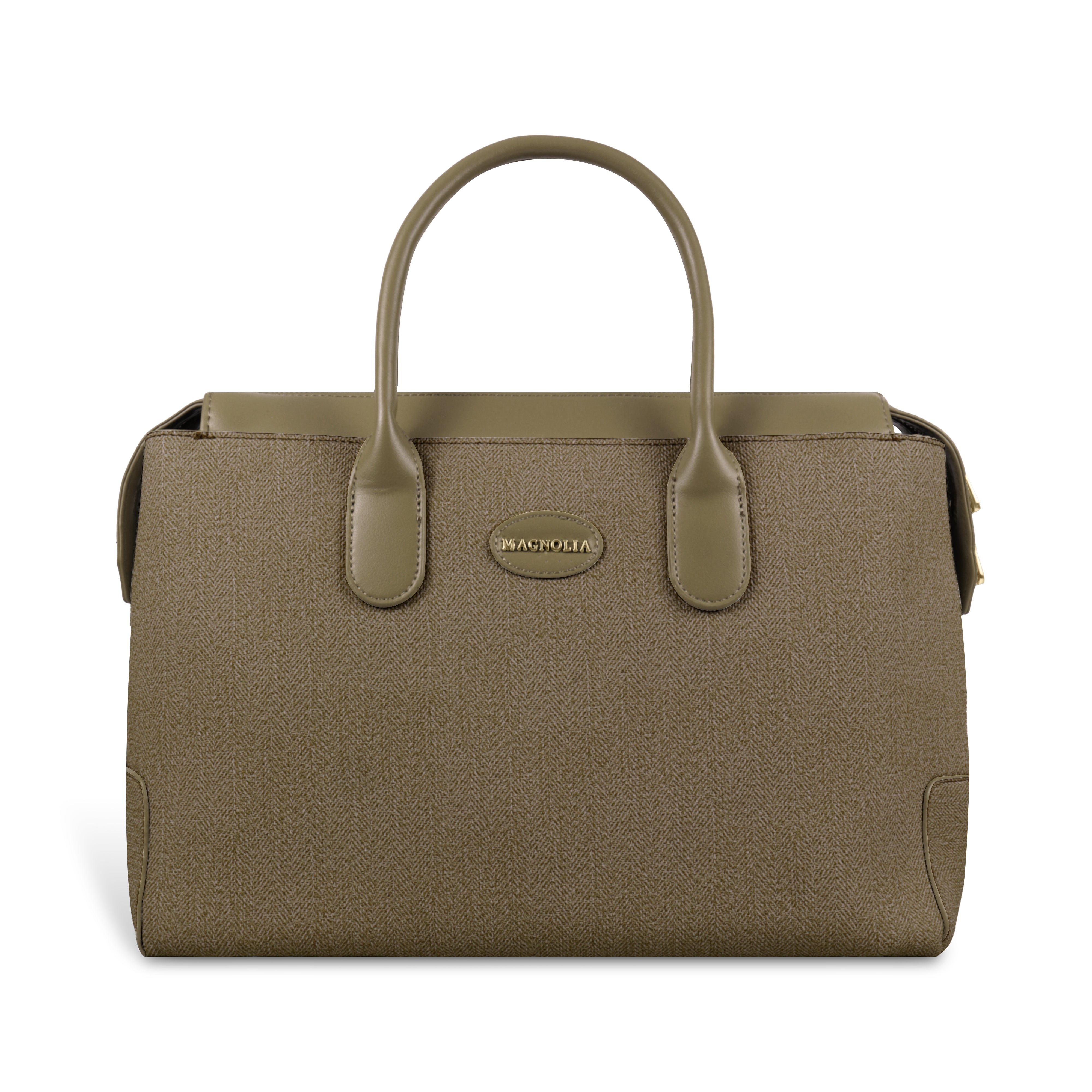 Magnolia Elegant Structured Handbag for Women - Premium Shoulder Tote with Top Handles & Detachable Strap
