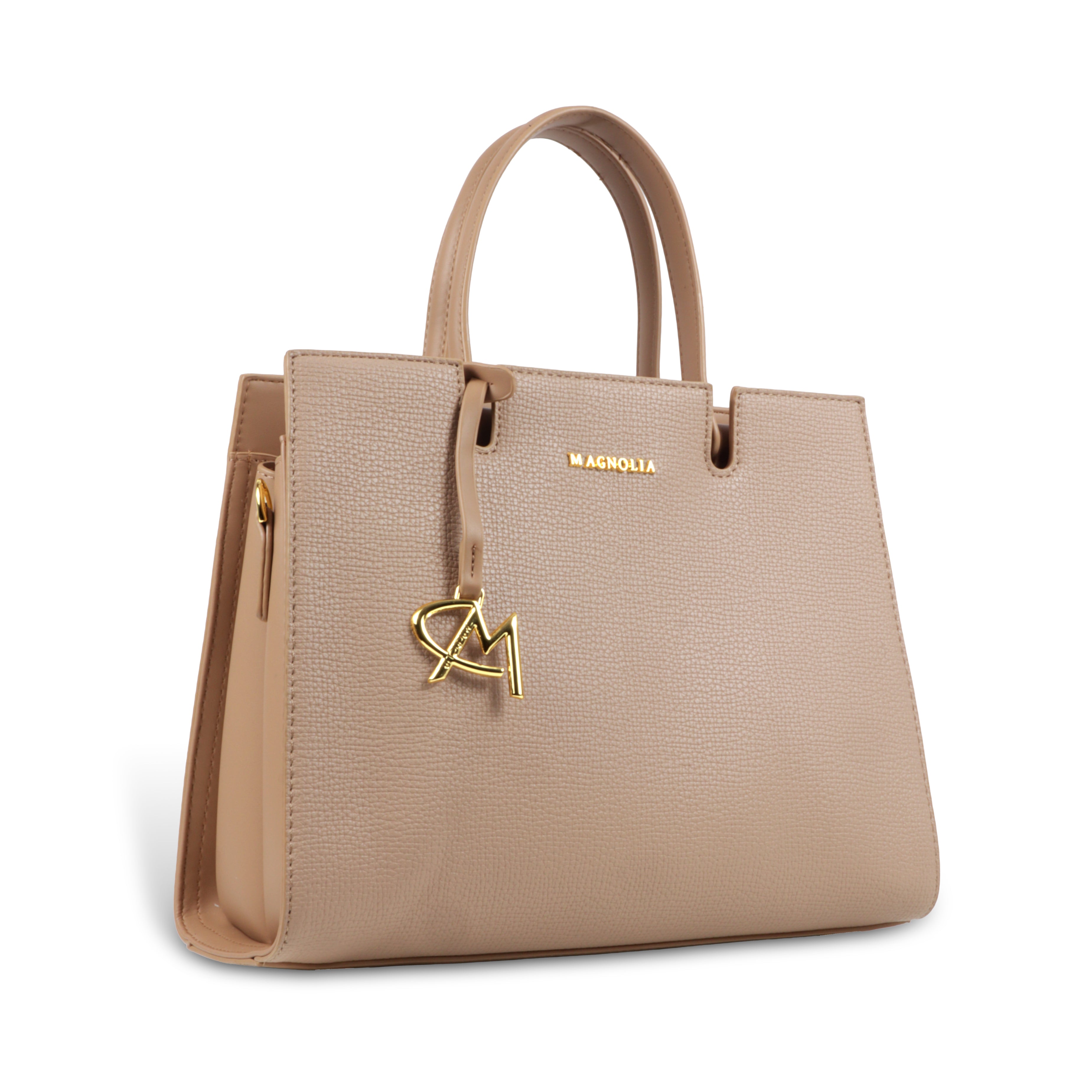 Magnolia Women’s Handbag – 9.5L Spacious Faux Leather Tote in Khaki