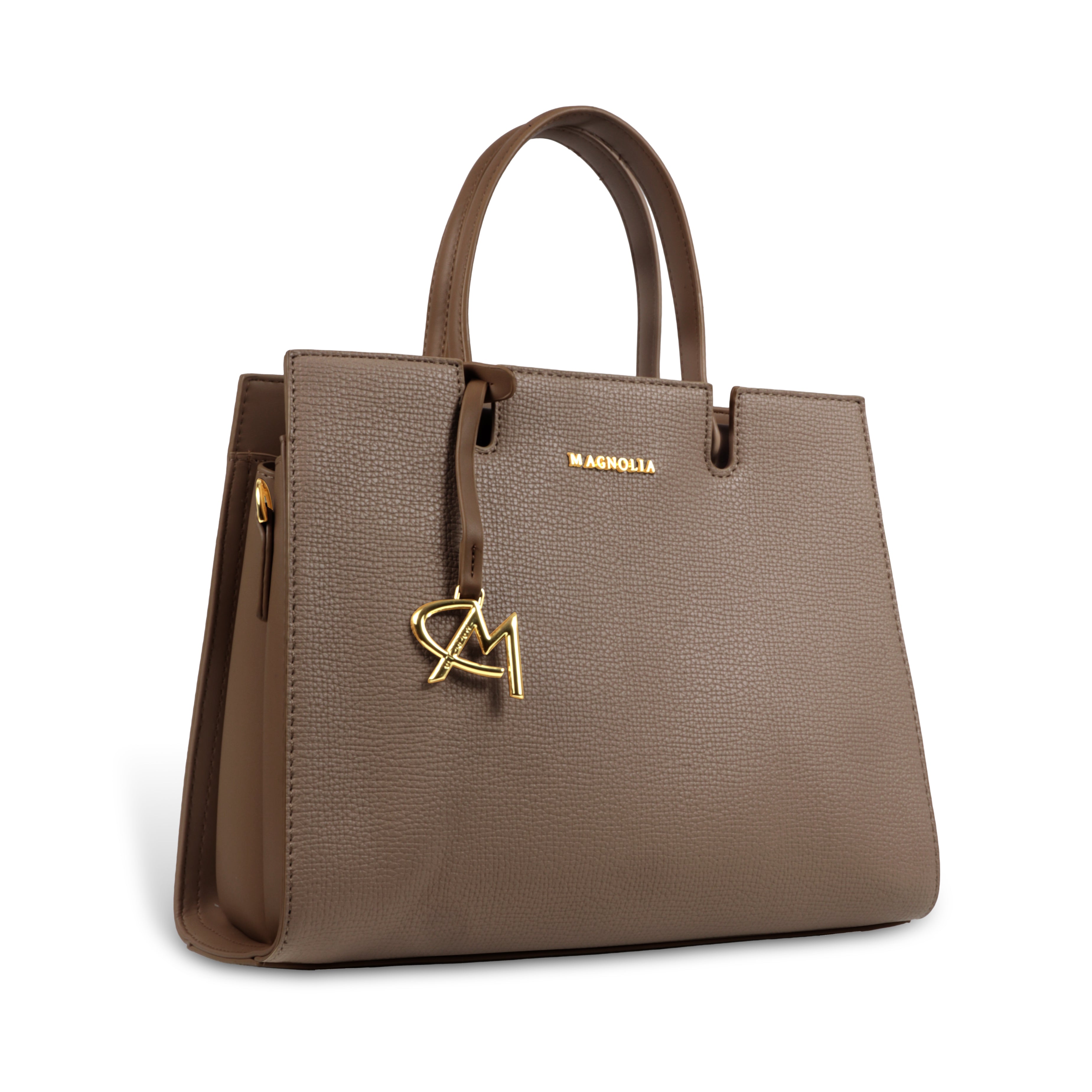 Magnolia Women’s Handbag – 9.5L Spacious Faux Leather Tote in Brown