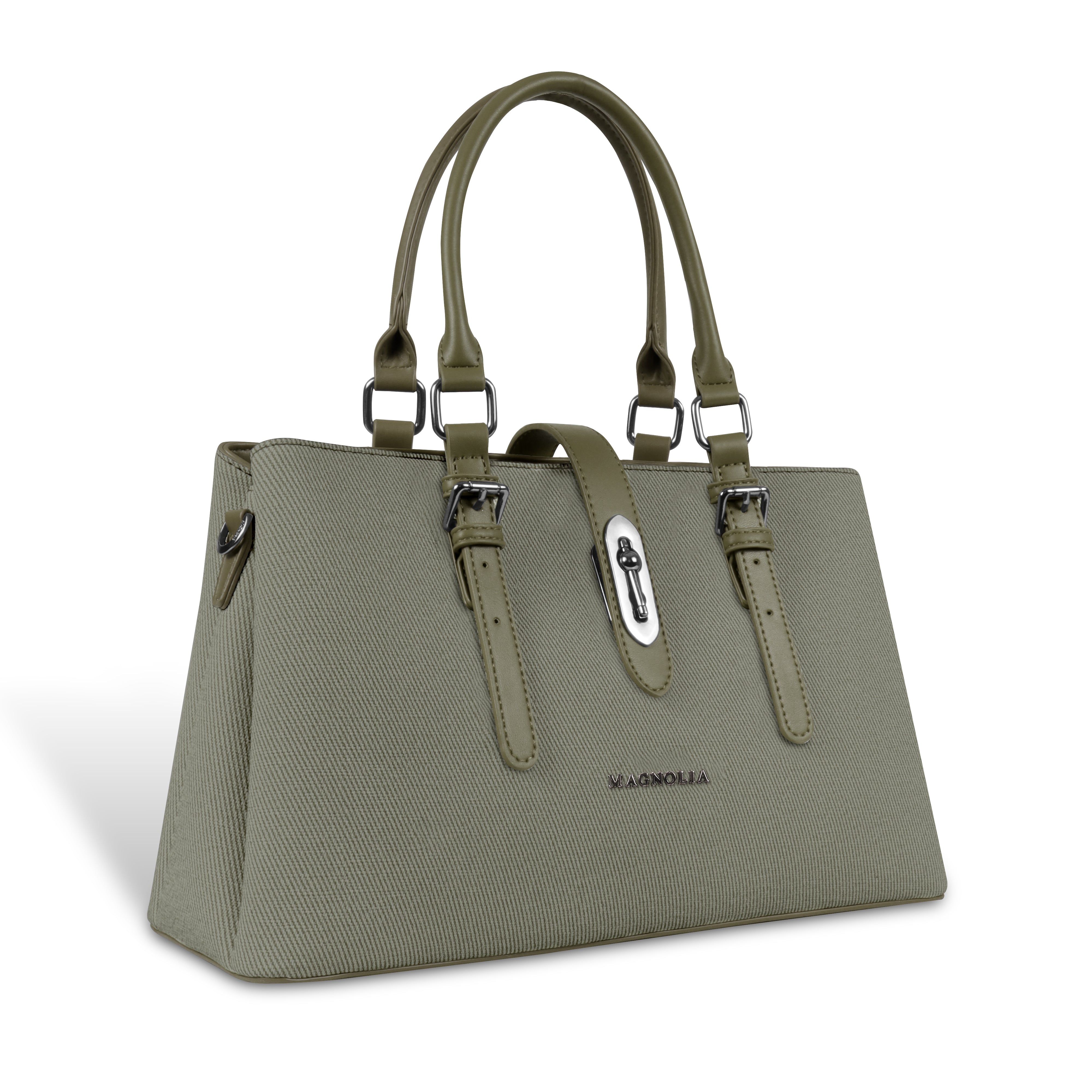 Magnolia Green Handbag | Vegan Leather | 10.58L Storage