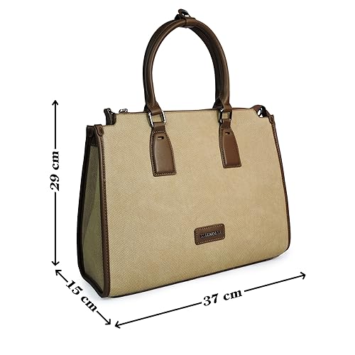 Magnolia® Premium Faux Leather Handbag – 10L Spacious Everyday & Office Bag Khaki