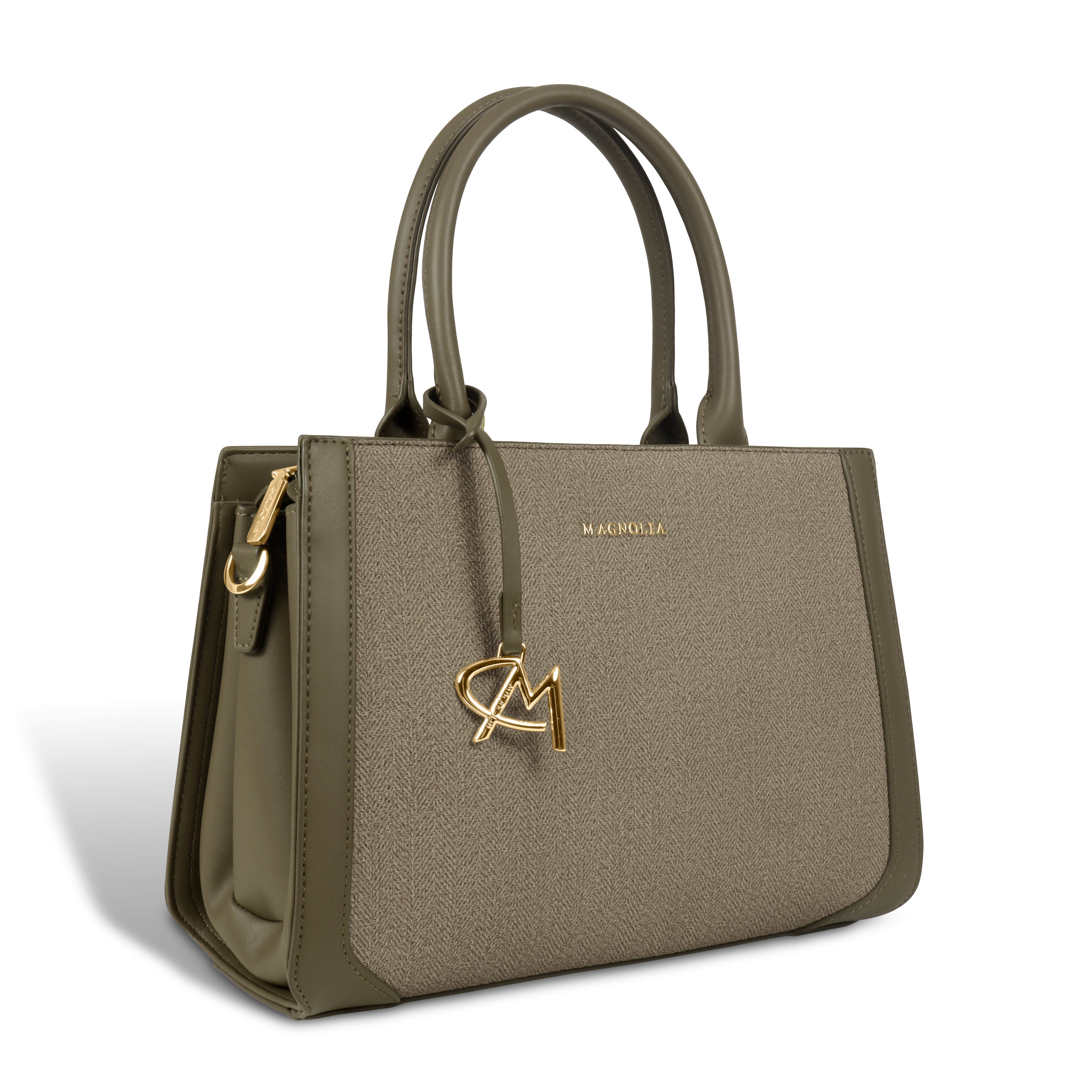 Magnolia Structured PU Leather Handbag for Women | 10.5L Stylish Office & Everyday Bag with Long Strap