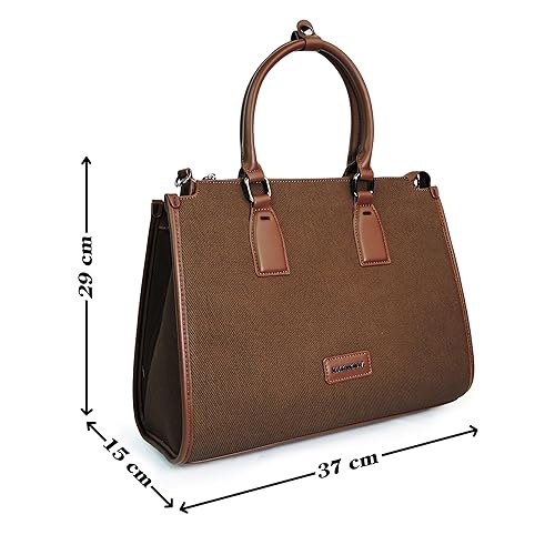 Magnolia® Premium Faux Leather Handbag – 10L Spacious Everyday & Office Bag Coffee