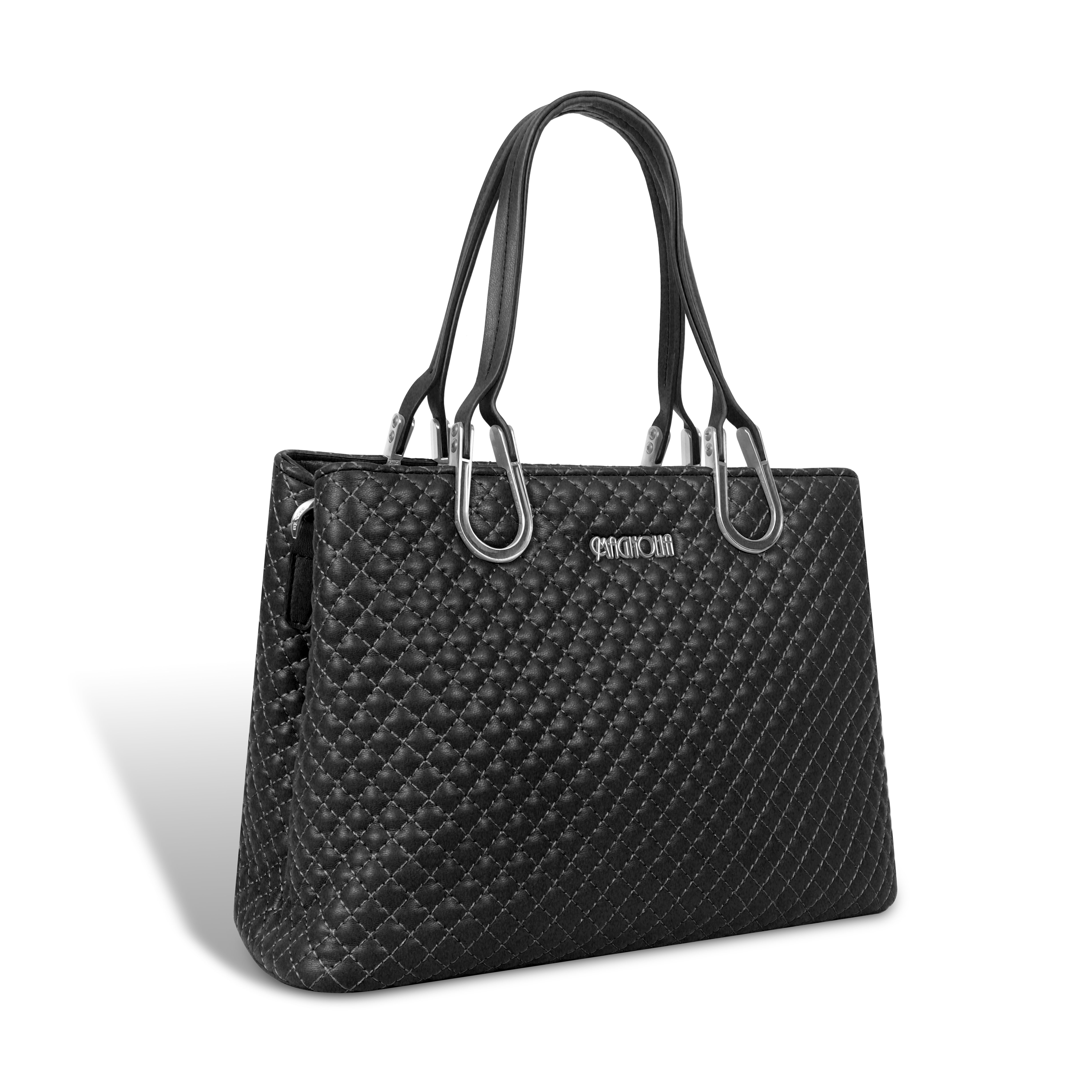 Magnolia Quilted Faux Leather Handbag for Women | 10.5L Elegant Everyday & Office Shoulder Bag