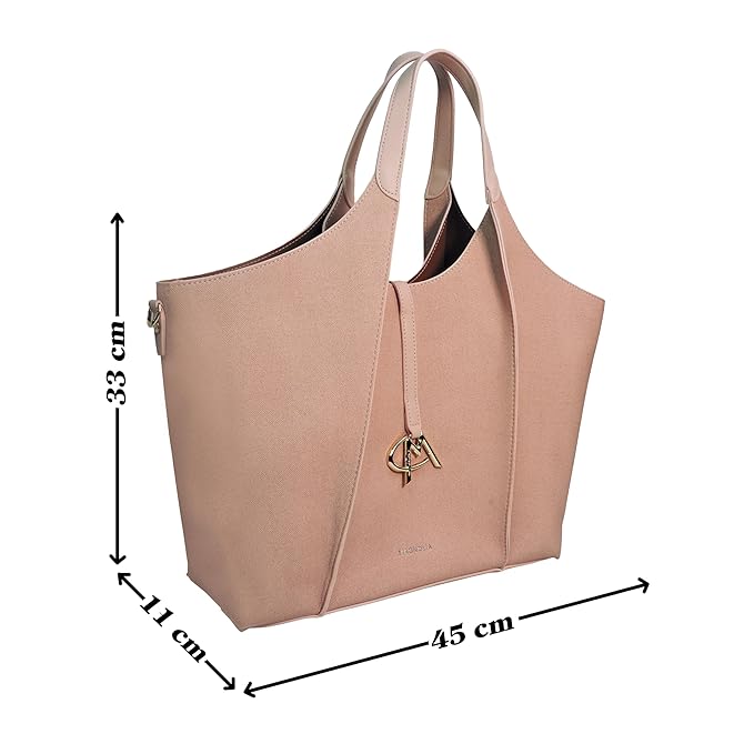 Luxury Hobo Tote Bag Spacious PU Leather Handbag with Charm