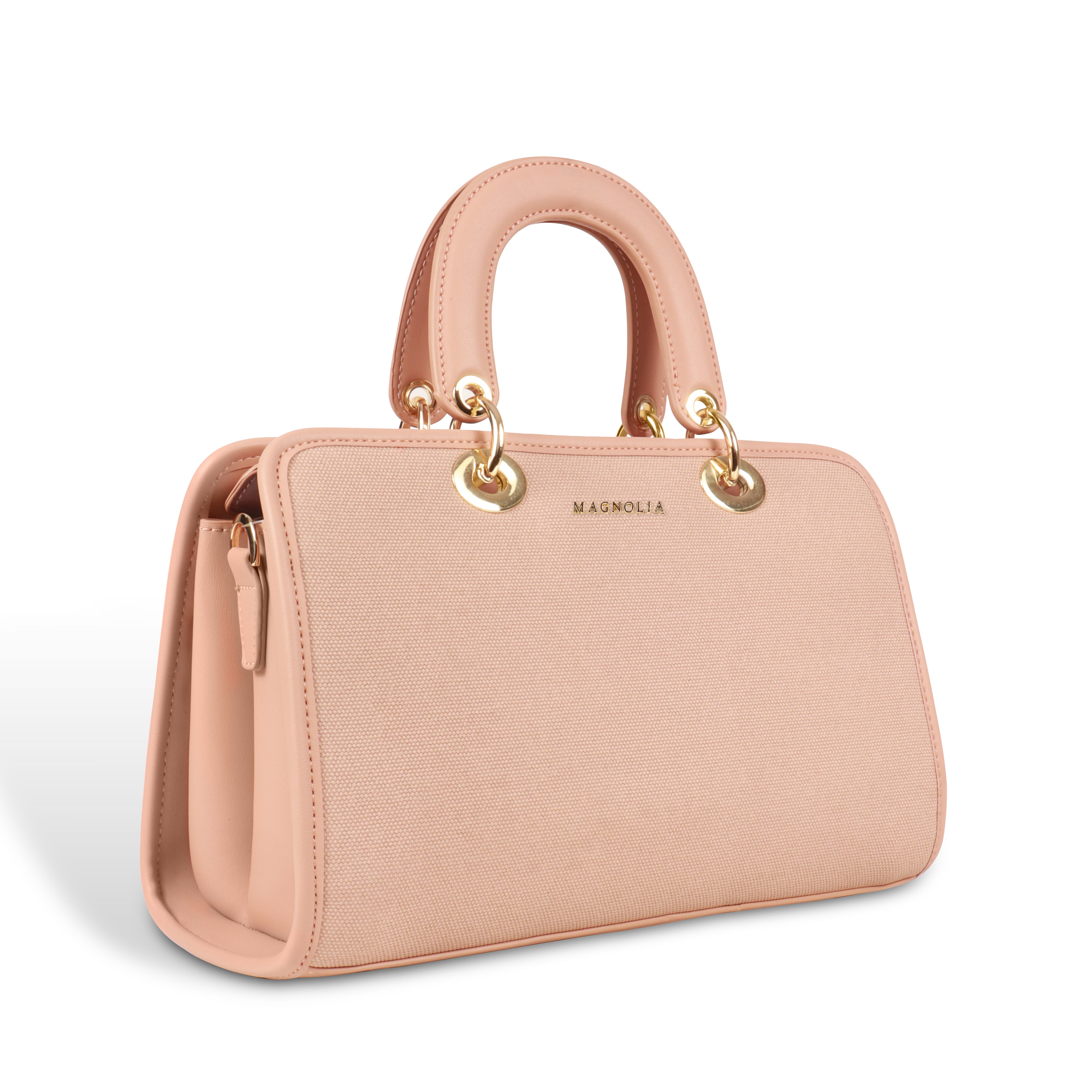 Magnolia Elegant Textured Pink Handbag