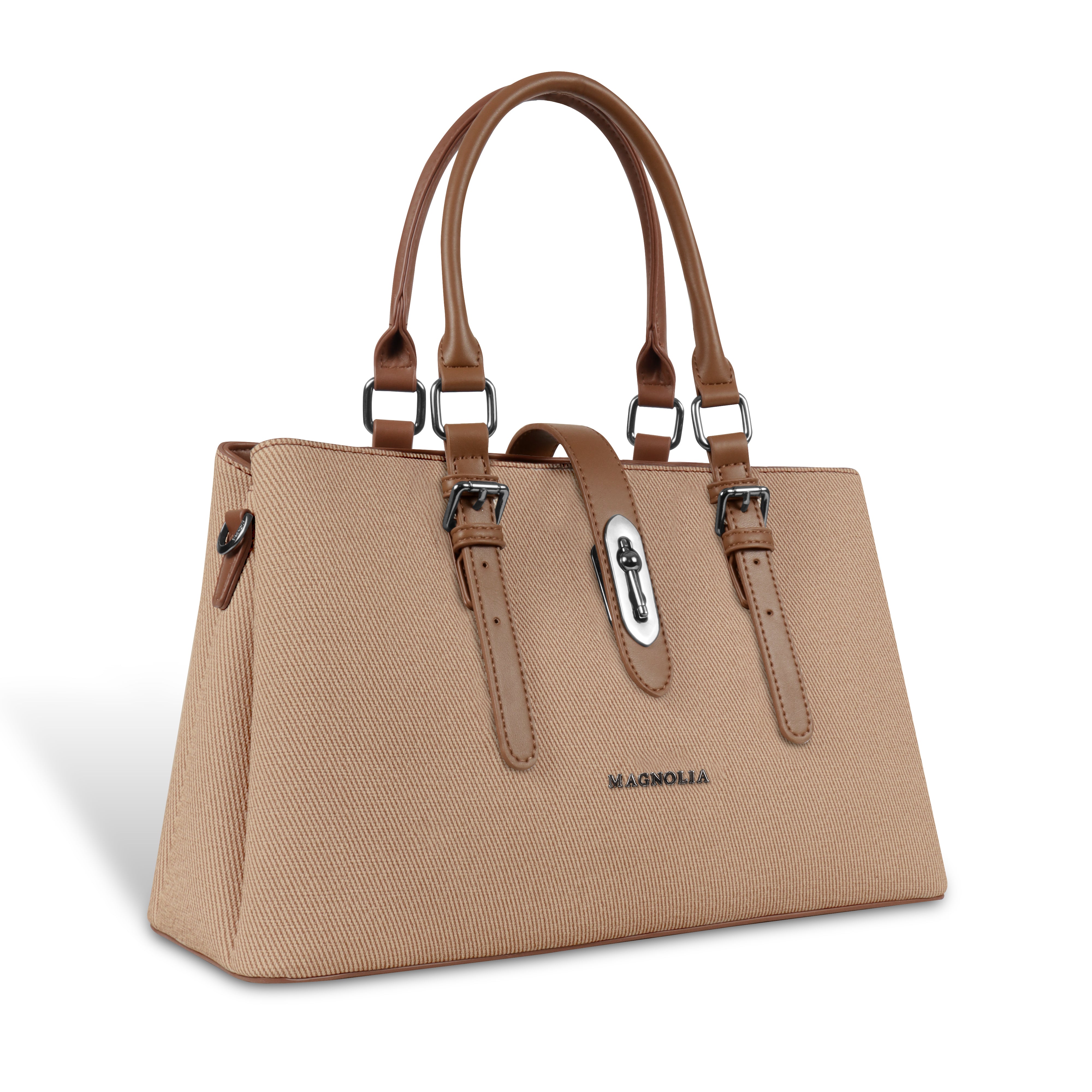 Magnolia Brown Handbag | Vegan Leather | 10.58L Storage