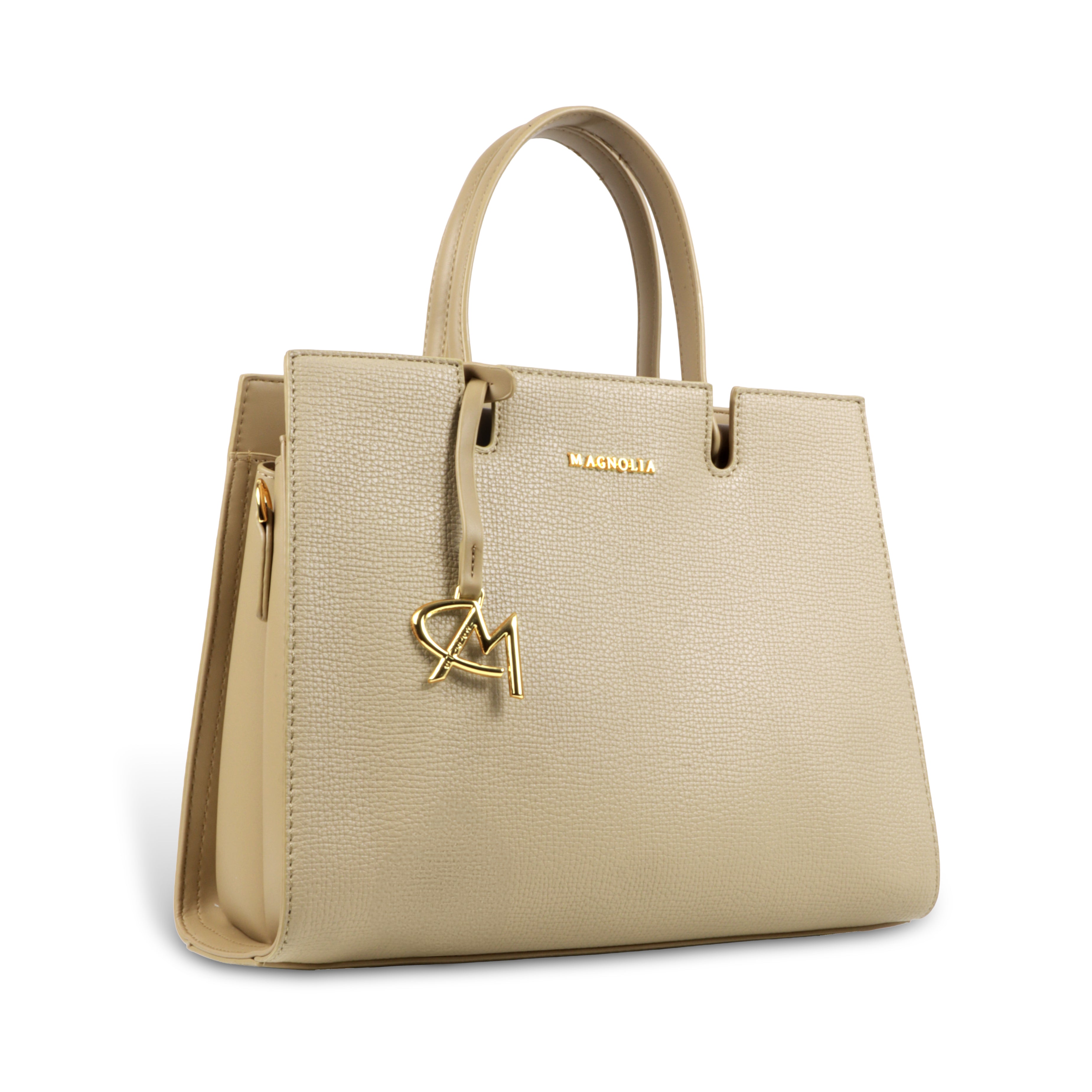 Magnolia Women’s Handbag – 9.5L Spacious Faux Leather Tote in Gold