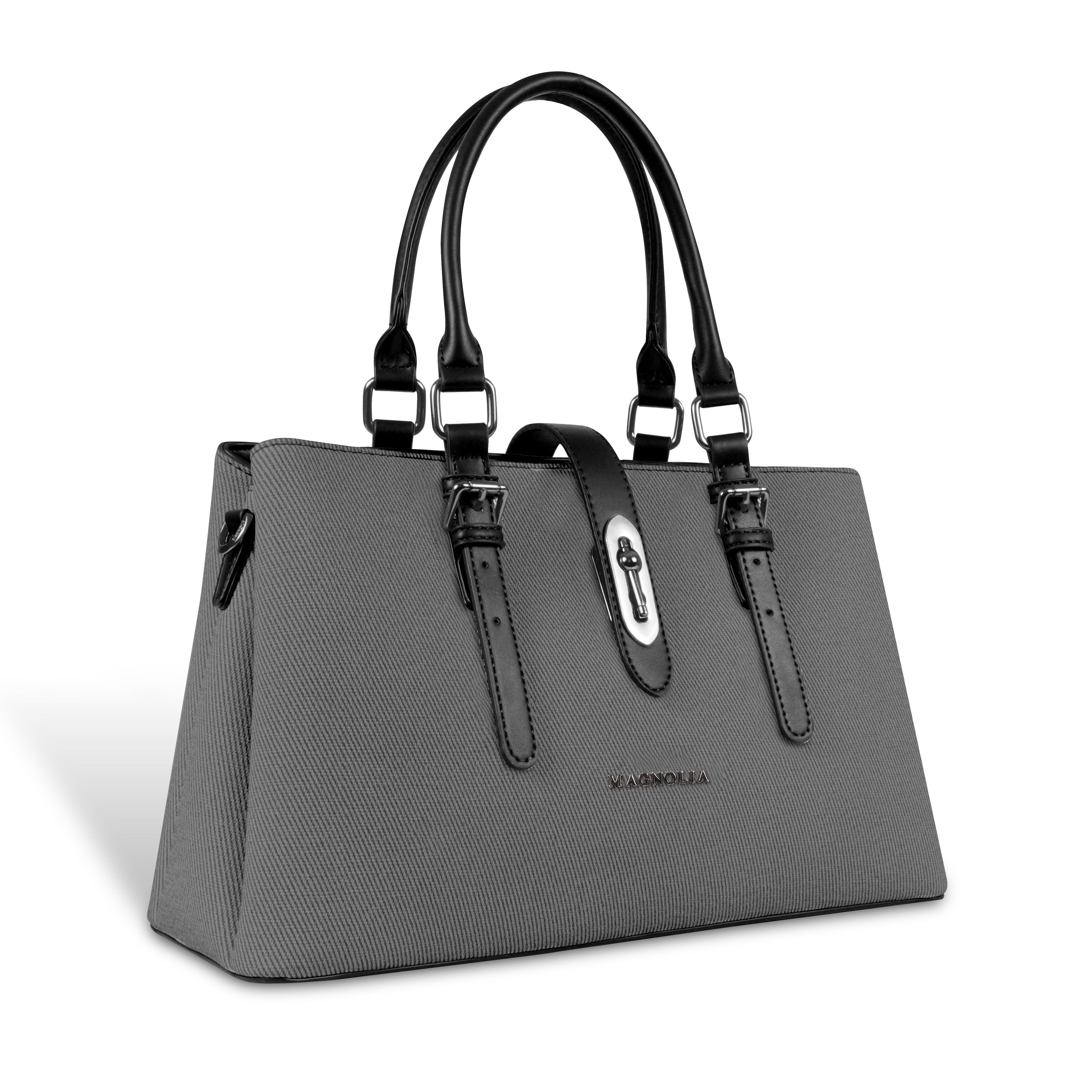 Magnolia Black Handbag | Vegan Leather | 10.58L Storage