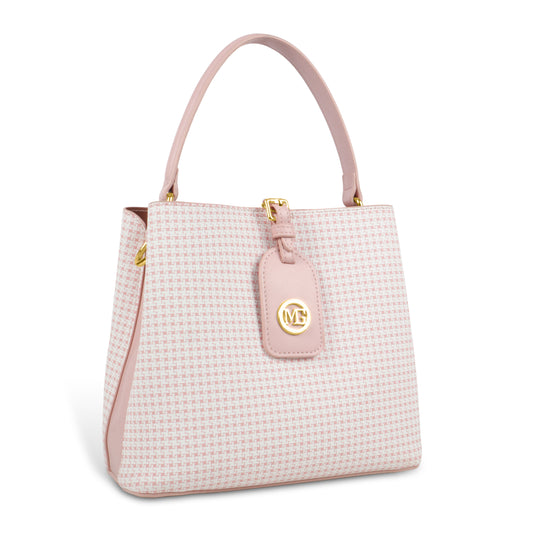 Magnolia Premium Textured Handbag for Women with Detachable Sling Strap