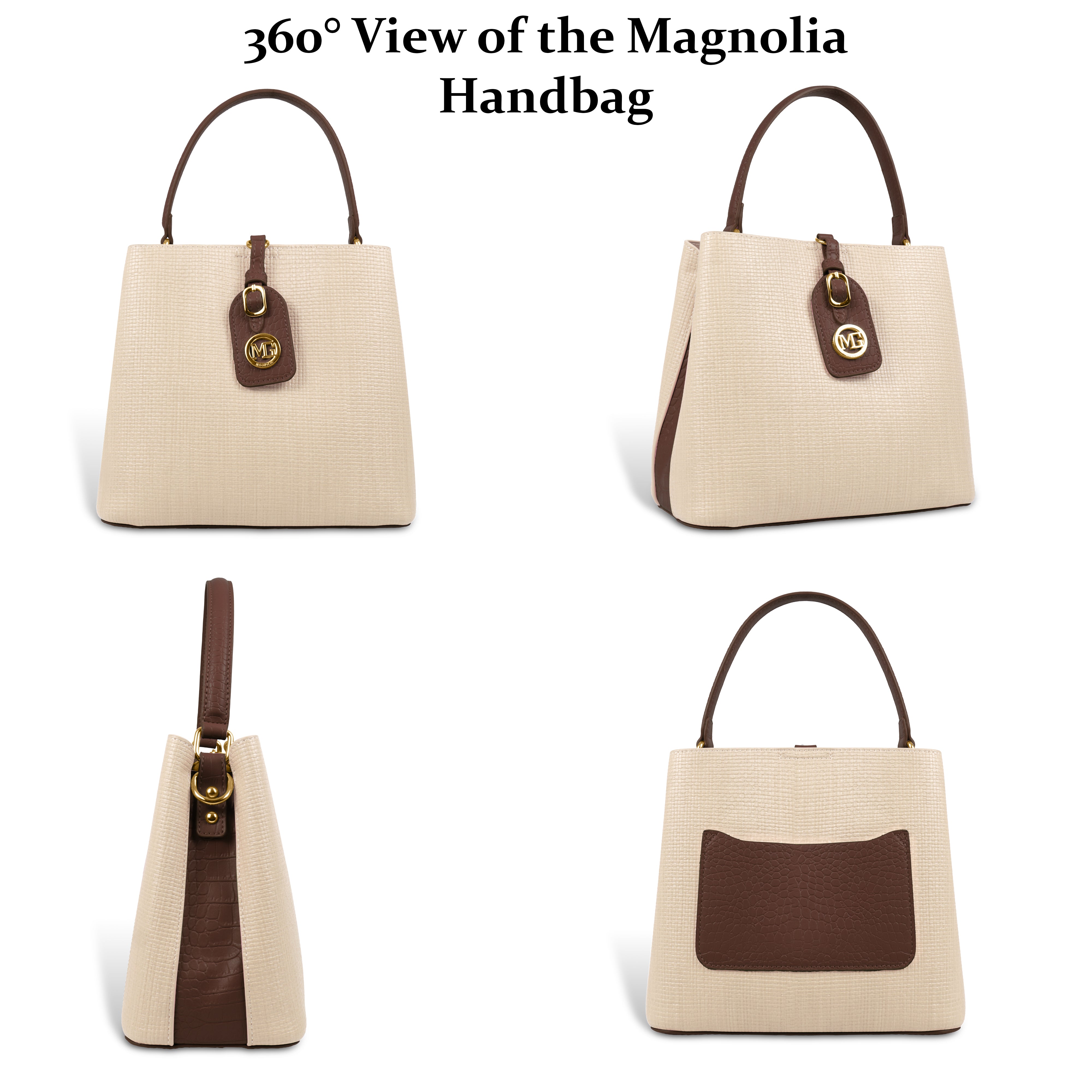 Fashionable Structured Handbag with Dual Handles