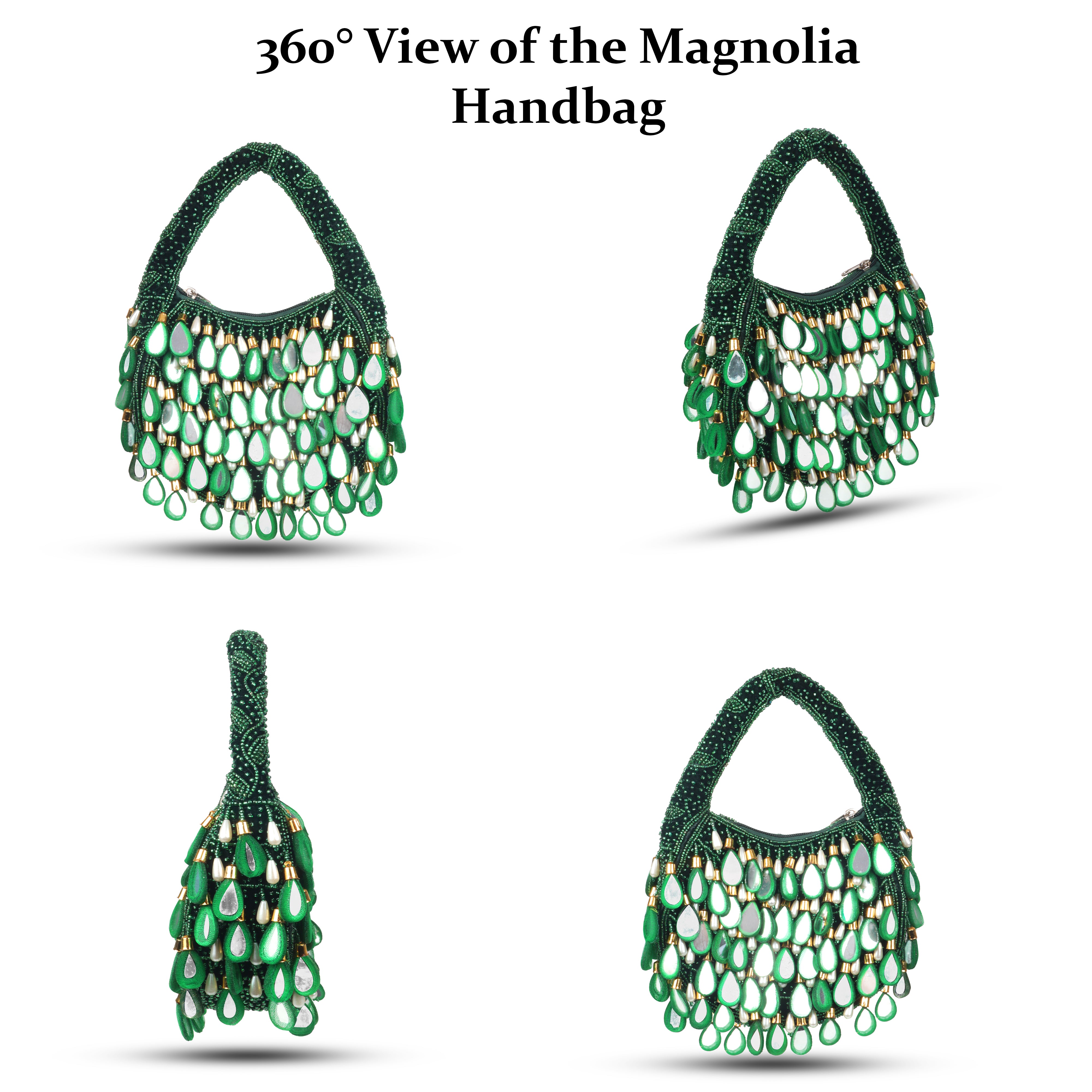 Magnolia Luxe Dark Green Velvet Clutch – Bridal, Festive & Party Wear