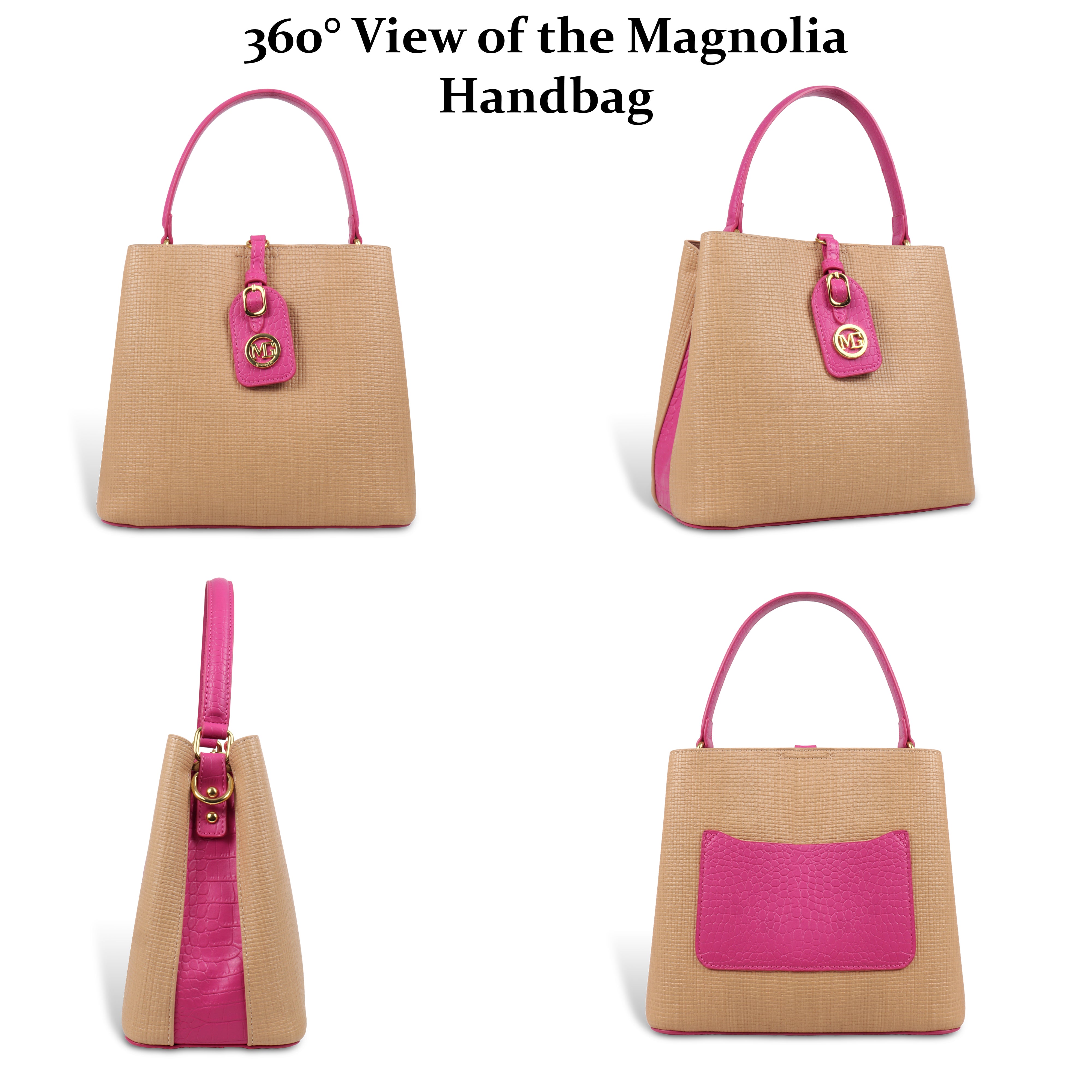 Fashionable Structured Handbag with Dual Handles