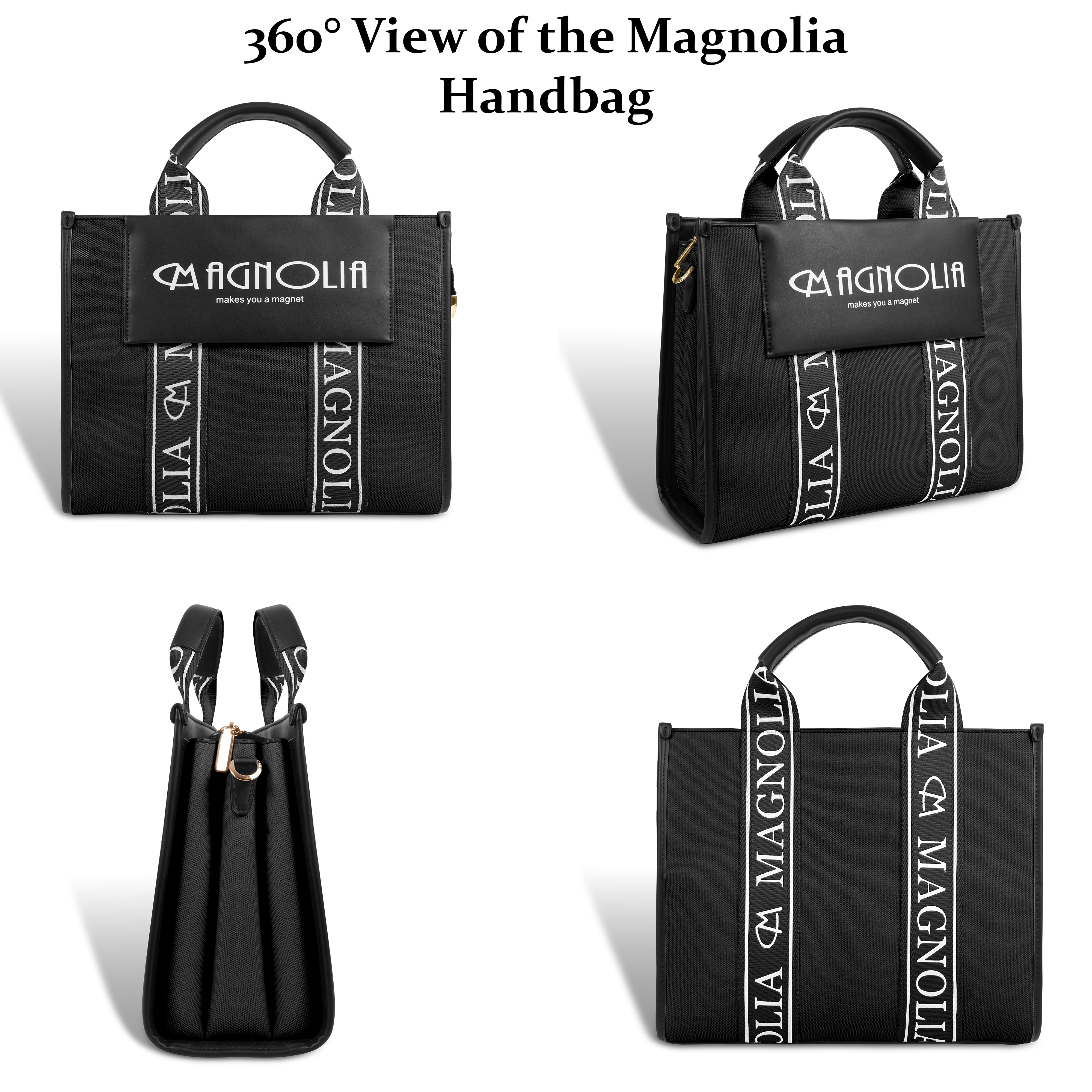 Magnolia® Premium Faux Leather Handbag – 10L Spacious Everyday & Office Bag
