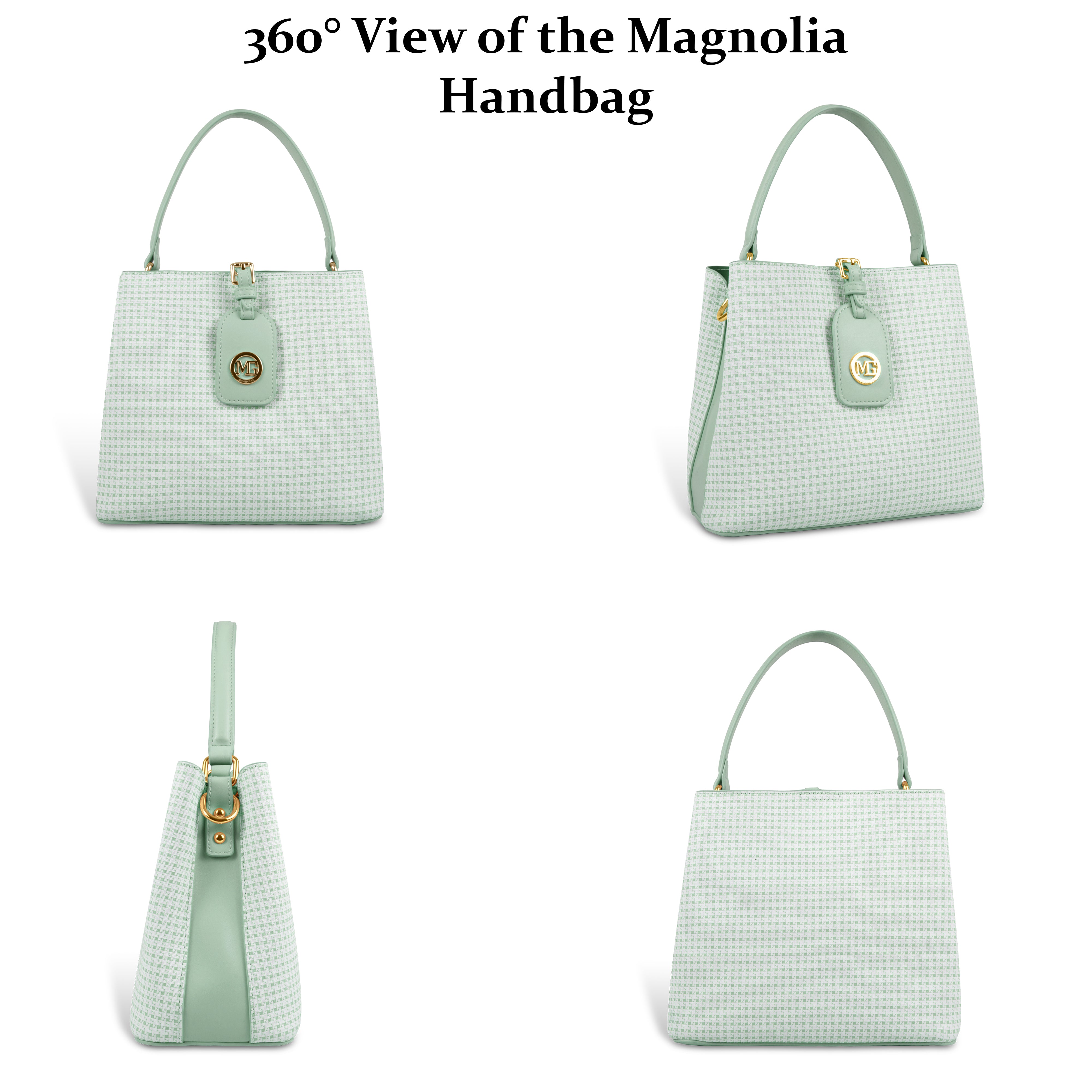 Magnolia Premium Textured Handbag for Women with Detachable Sling Strap