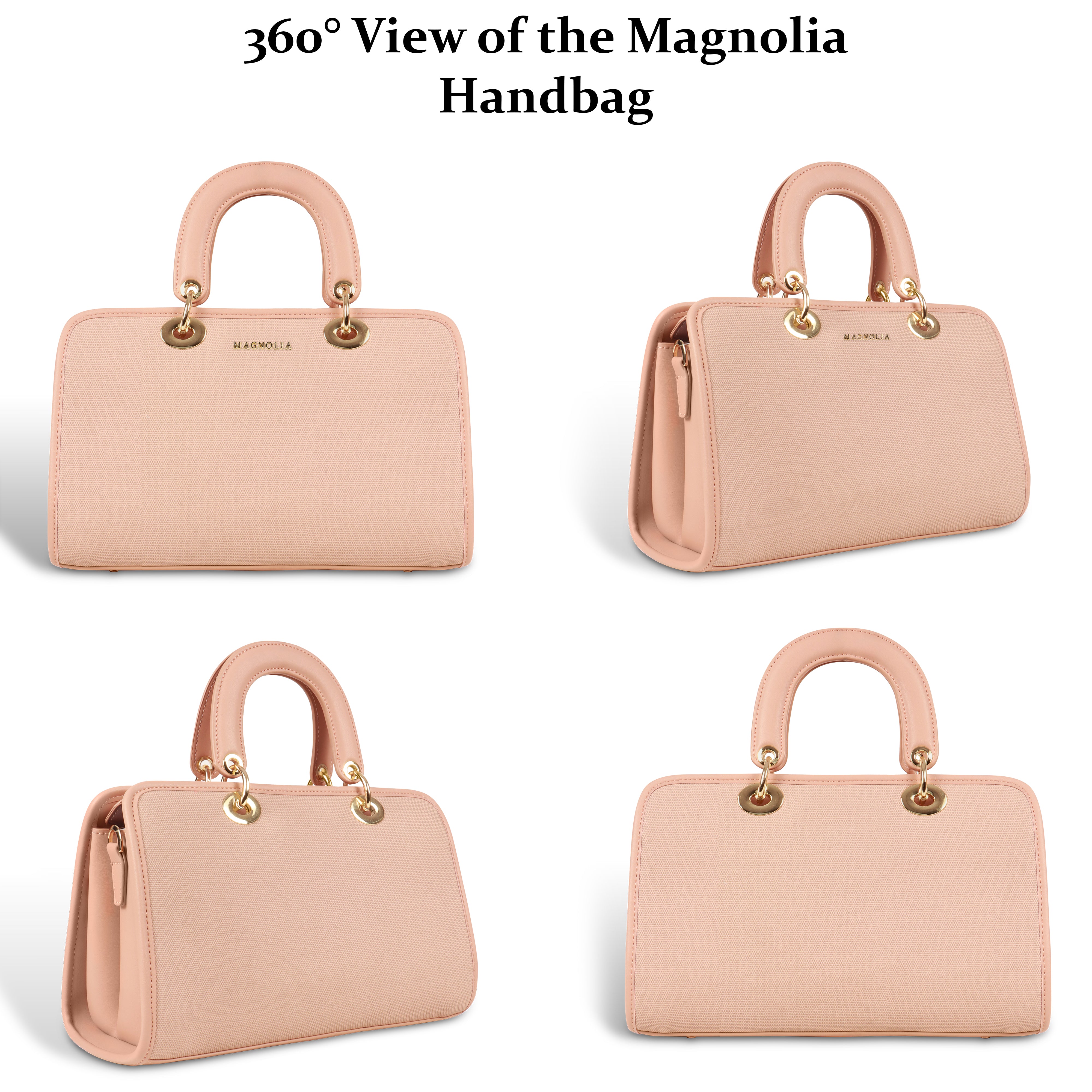 Magnolia Elegant Textured Pink Handbag