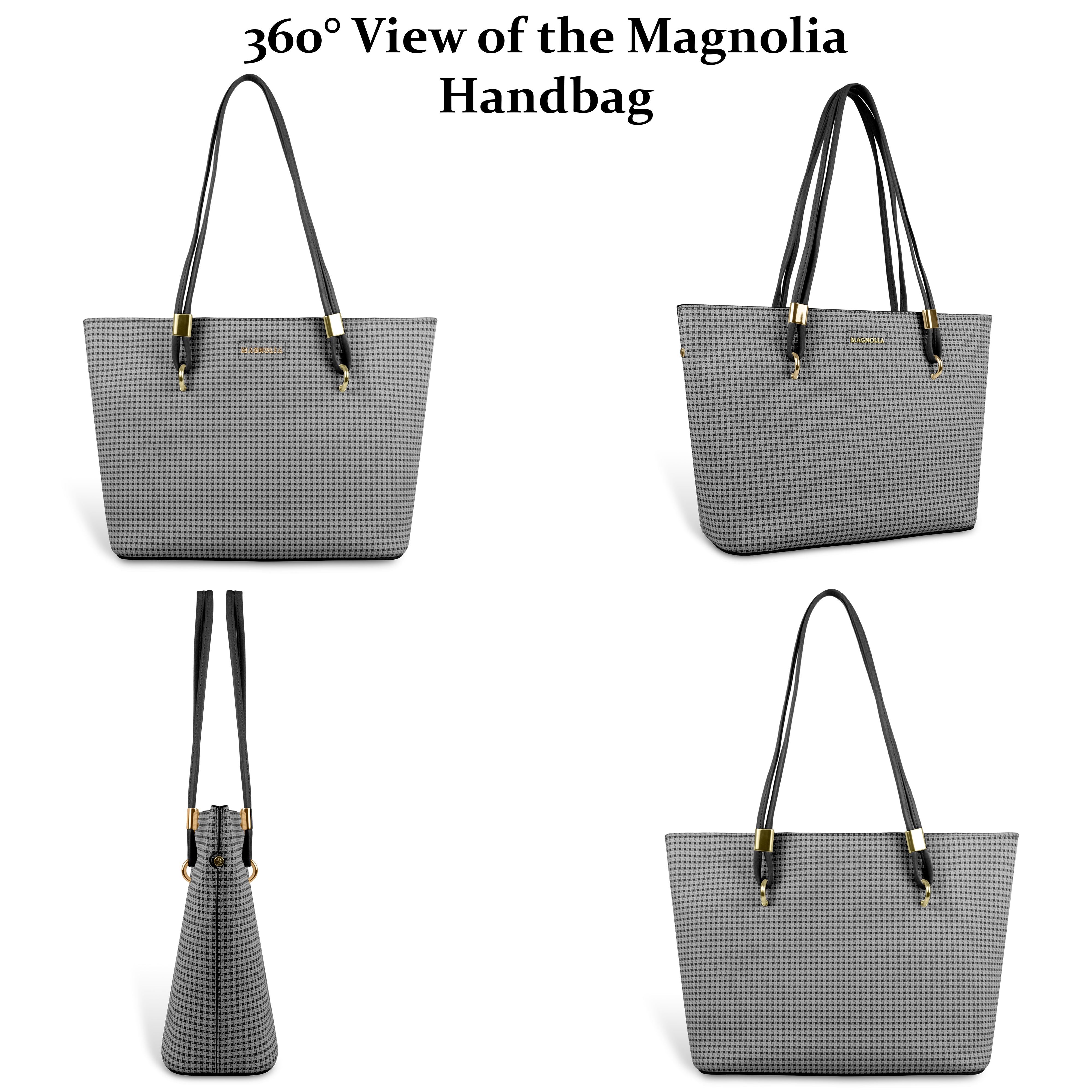 Magnolia Stylish Textured Tote Bag for Women with Spacious Compartments