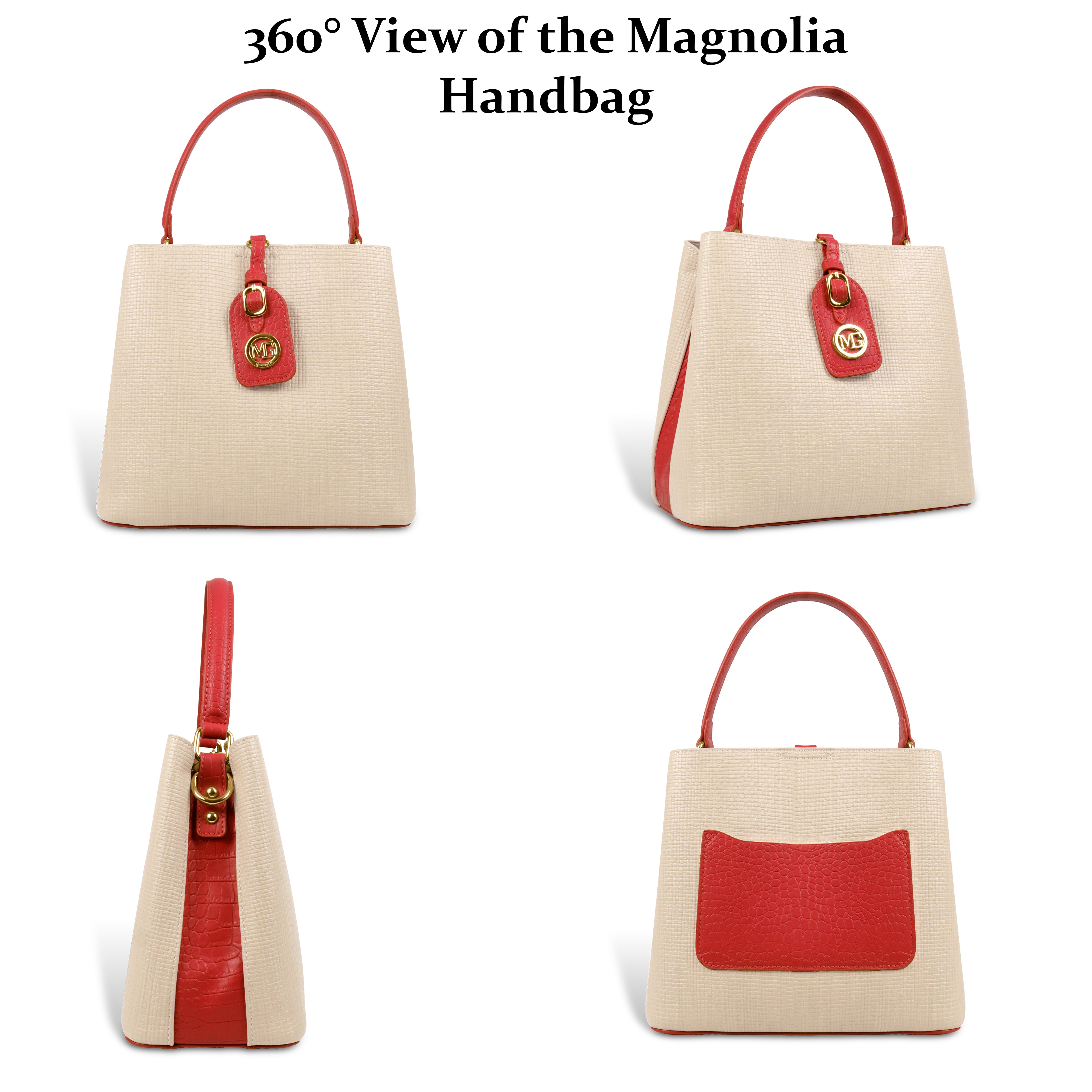 Fashionable Structured Handbag with Dual Handles