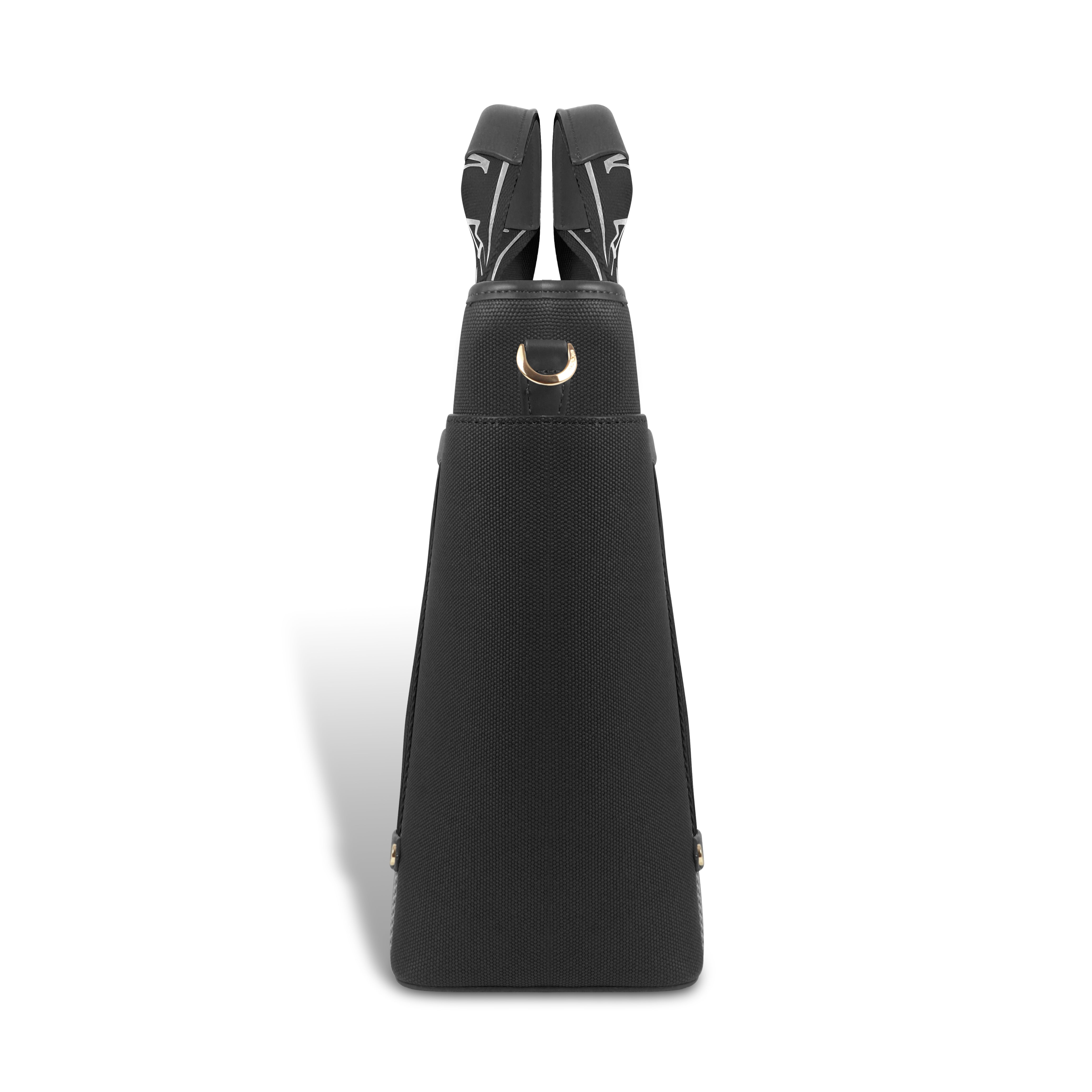 Magnolia® Vegan Leather Black Handbag – 15L Spacious Tote for Everyday & Work Use