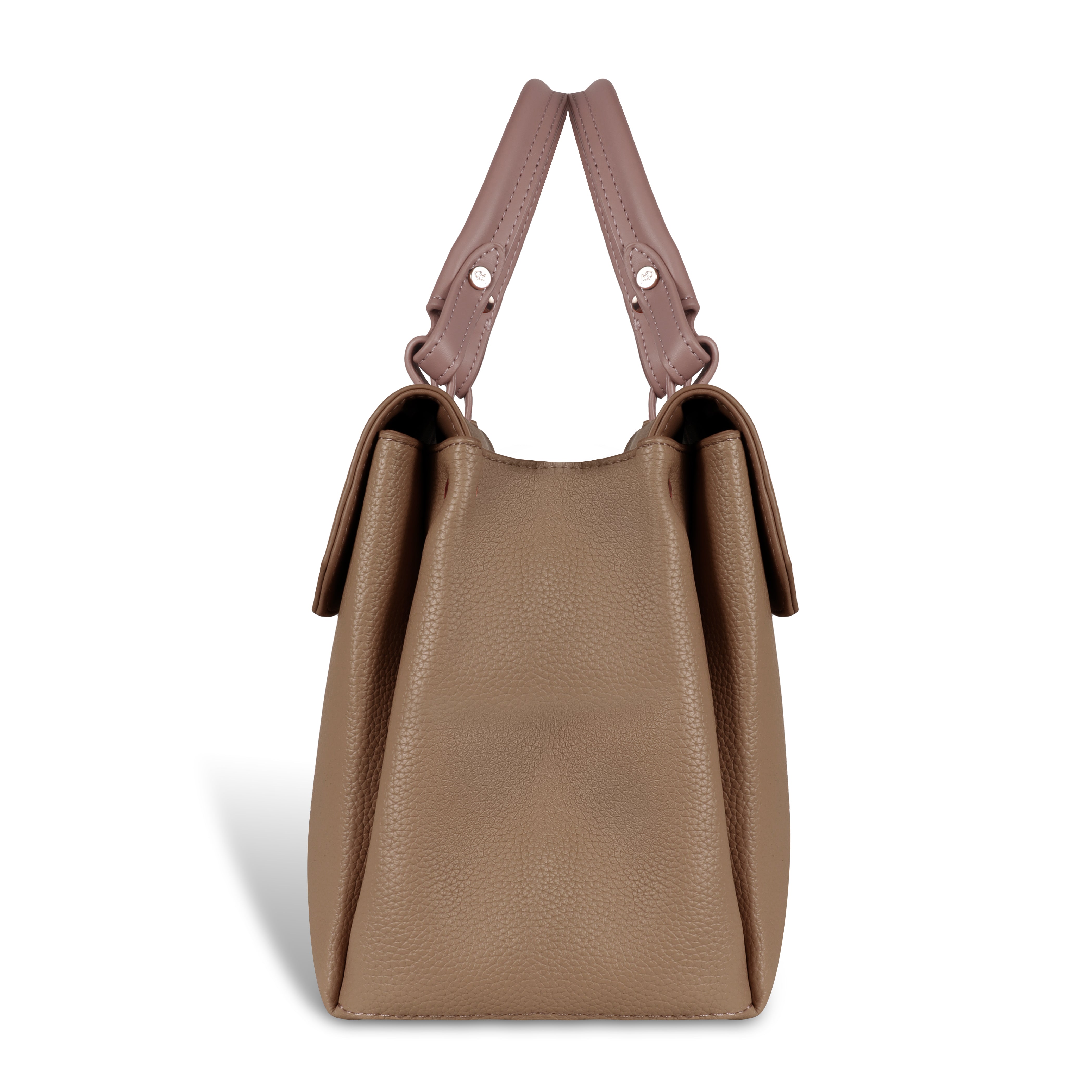 Magnolia Taupe Vegan Leather Handbag for Women | 12L Spacious Everyday & Work Bag with Long Strap
