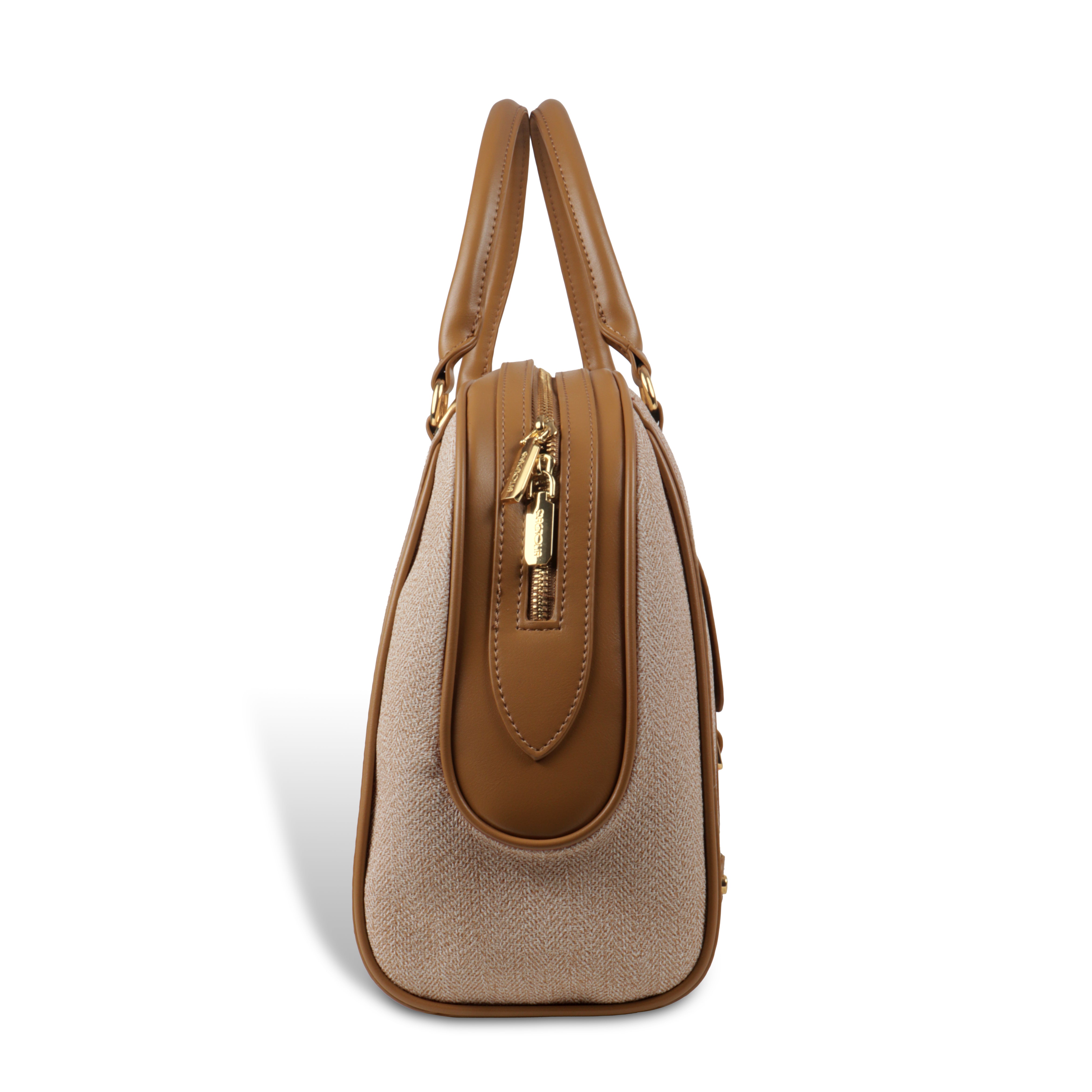 Magnolia Elegant Leatherette Handbag for Women with Detachable Strap
