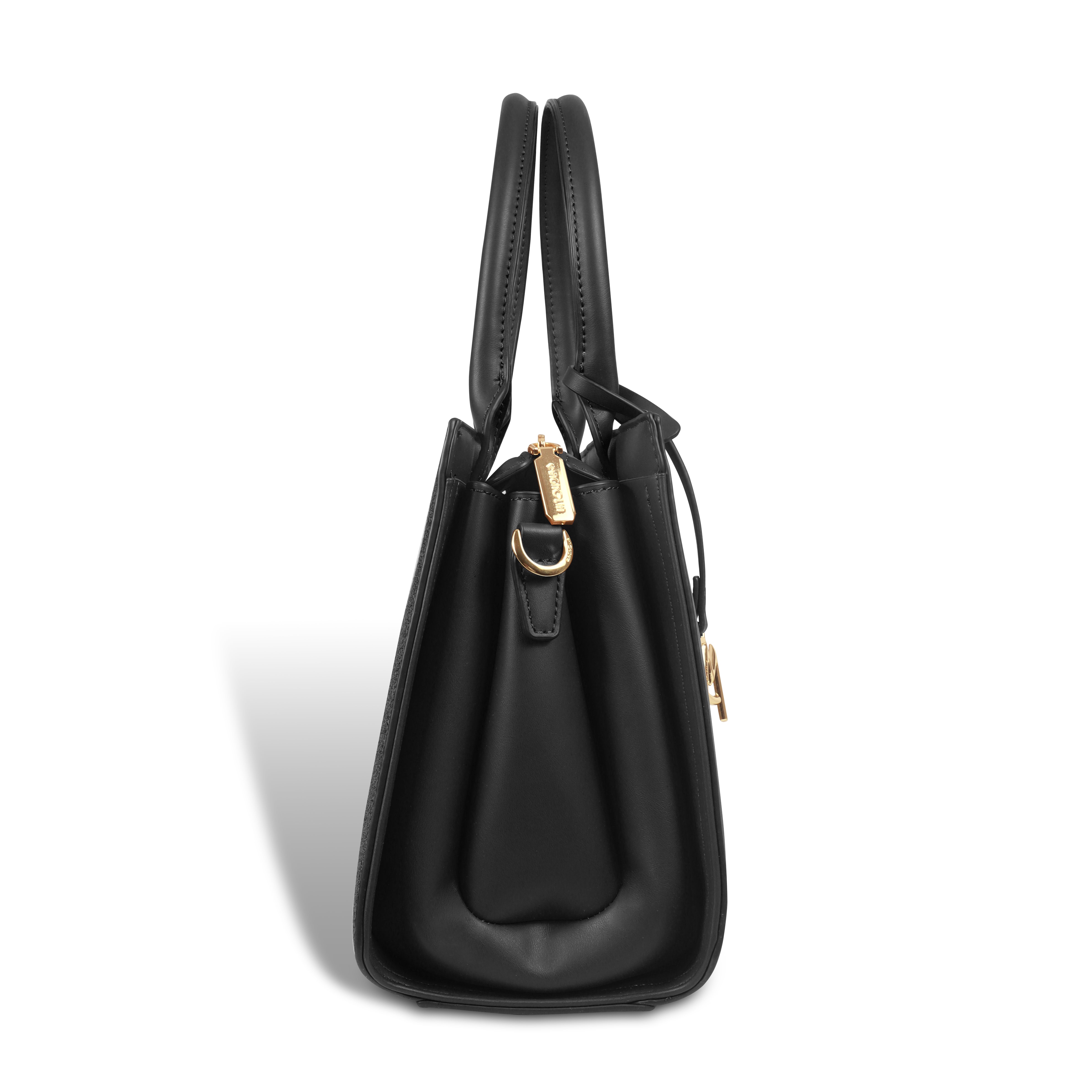 Magnolia Structured PU Leather Handbag for Women | 10.5L Stylish Office & Everyday Bag with Long Strap