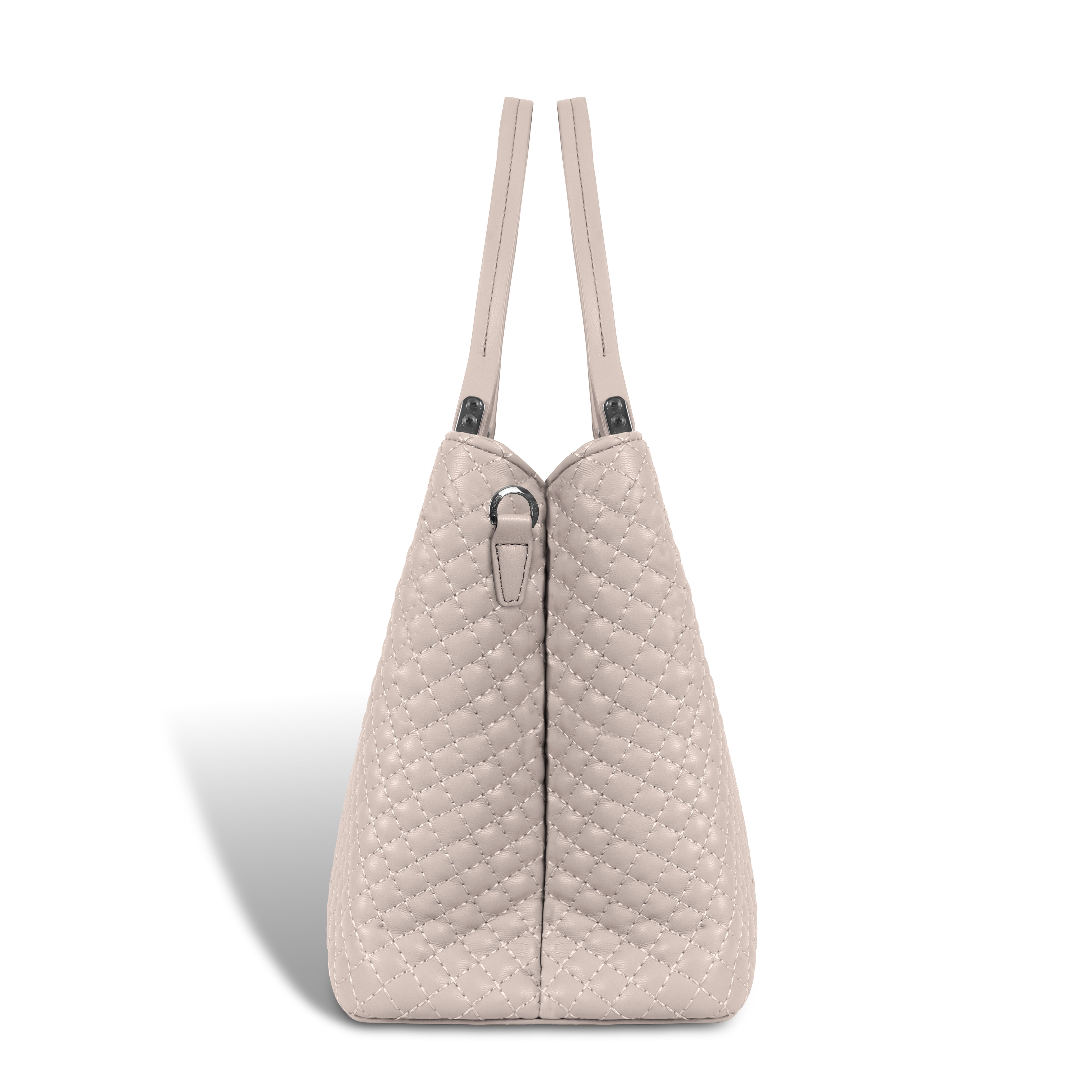 Magnolia Dusty Rose Quilted Faux Leather Handbag for Women | 10.5L Elegant Everyday & Office Shoulder Bag